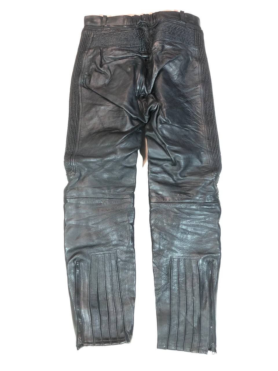 Genuine Leather × Vintage Vintage Rare Leather Moto Biker Leather Pants Size US 32 / EU 48 - 5 Thumbnail
