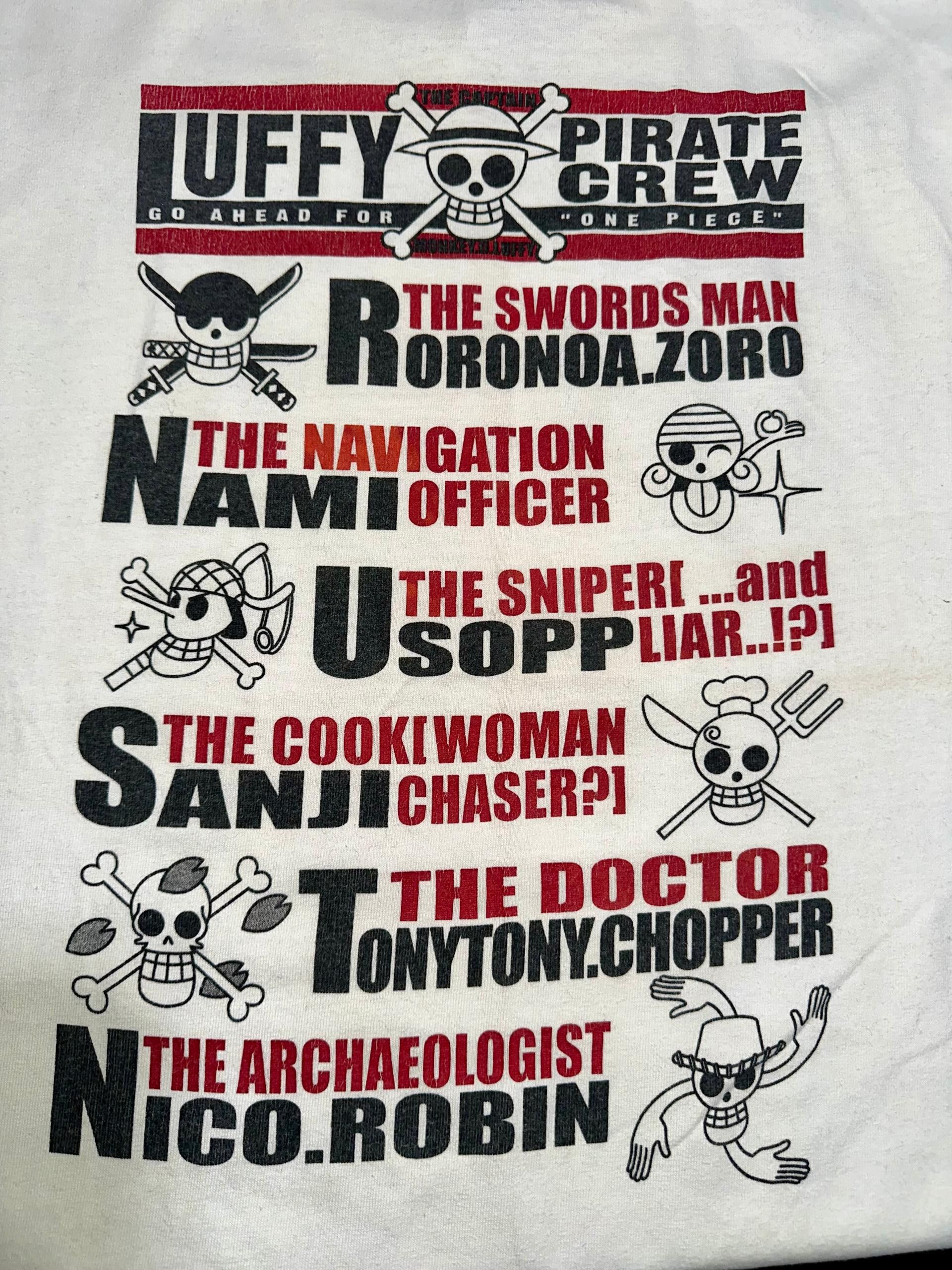 Anime One Piece Luffy Pirate Crew T-Shirt Size US S / EU 44-46 / 1 - 3 Thumbnail