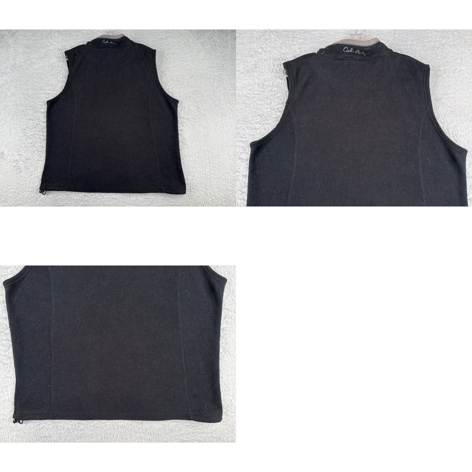 Vintage Cabela's Vest Womens XL Black Full Zip Polyester Fleece Pockets Mid-Length Size XL / US 12-14 / IT 48-50 - 9 Thumbnail