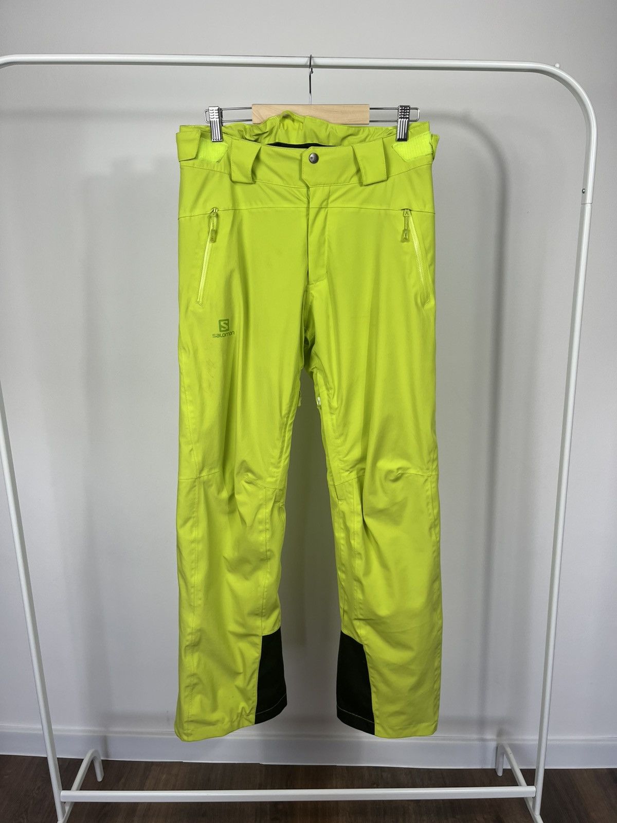 Salomon Salomon Ski Pants Yellow Snow Outdoor S AdvancedSkin Dry Size US 30 / EU 46 - 1 Thumbnail