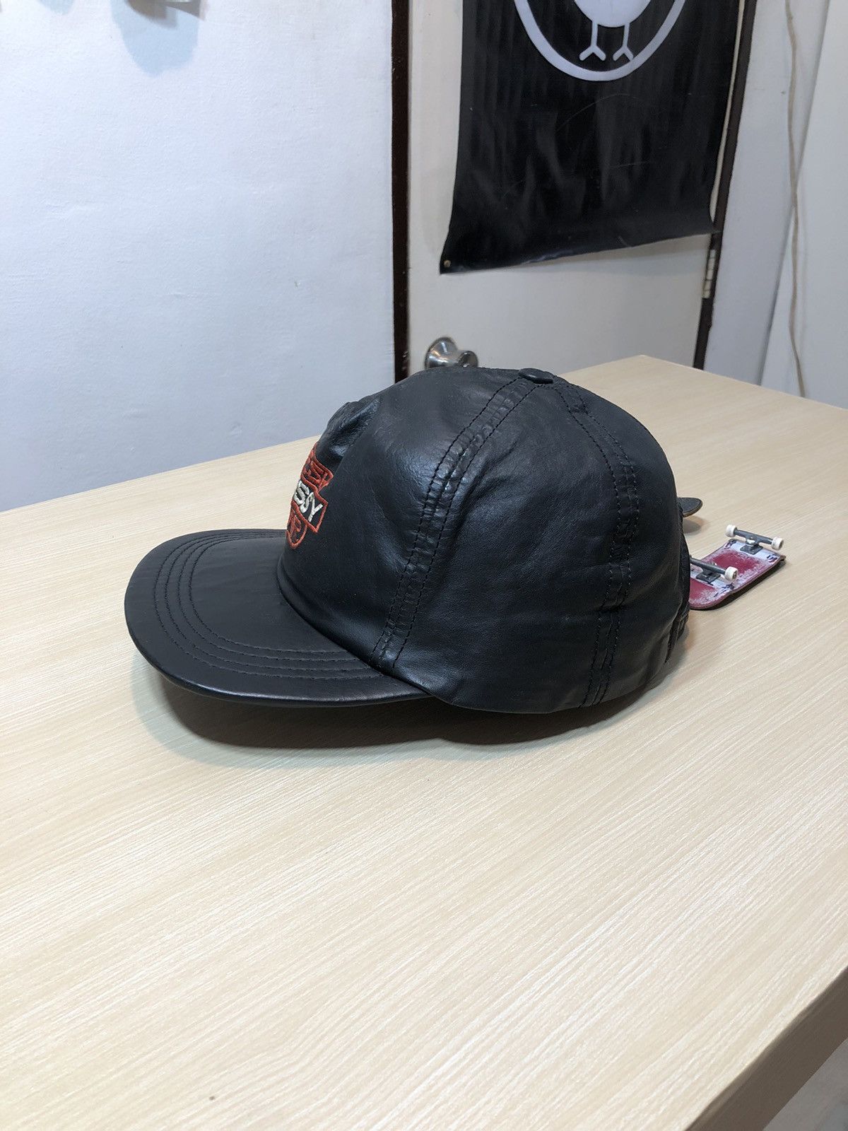 Stussy Rare 80’s Stussy Leather Cap Size ONE SIZE - 3 Thumbnail