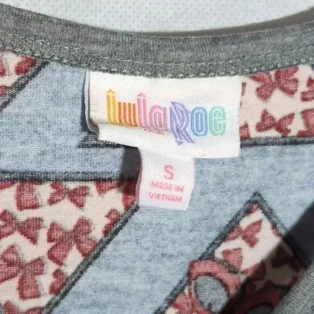 Designer LuLaRoe Unisex S Gray/Blue Randy Minnie Mouse Geometric Rag Size S / US 4 / IT 40 - 2 Thumbnail