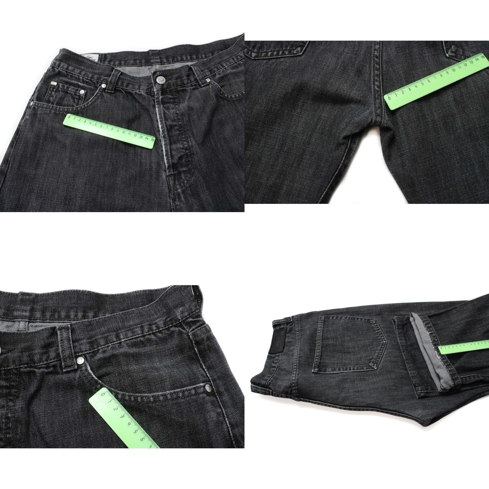 Lacoste LACOSTE Jeans Men Regular Fit Button Fly UK 36 Black Denim Pants Size US 36 / EU 52 - 8 Thumbnail