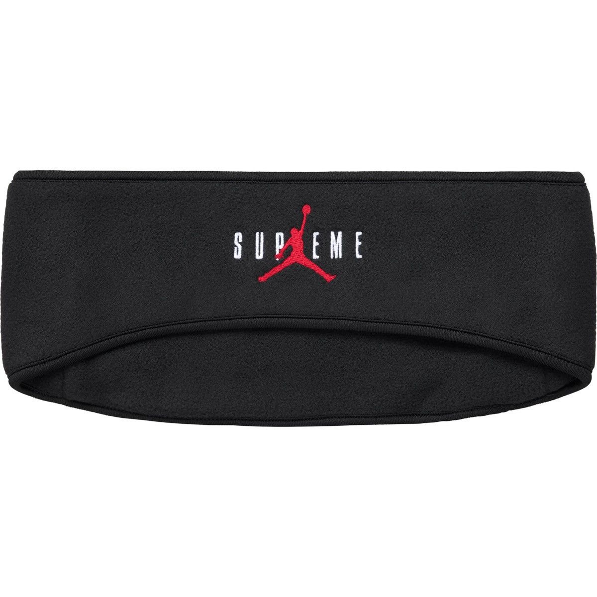 Jordan Brand × Supreme SUPREME®/JORDAN® HEADBAND Polartec Fleece FW24 Black Size ONE SIZE - 2 Thumbnail