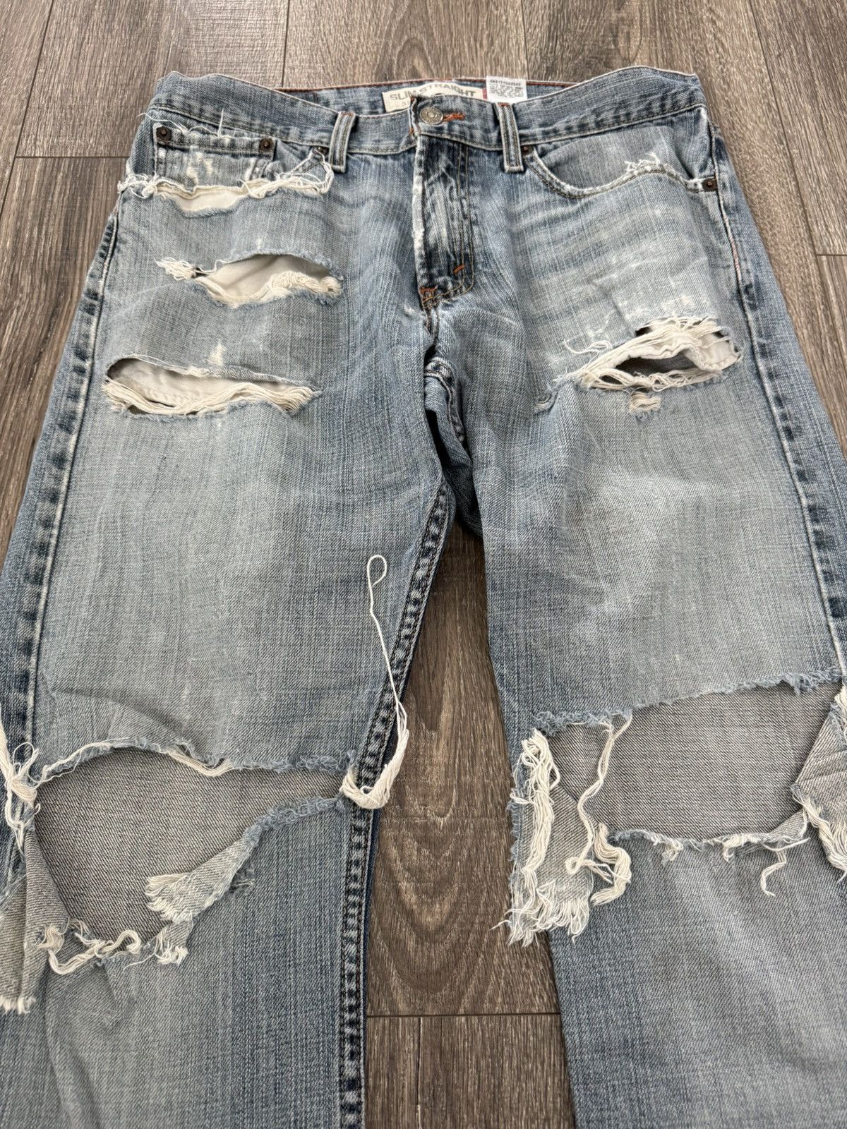 Levi's Vintage Levis 514 Slim Straight Heavily Distressed Size US 31 - 3 Thumbnail