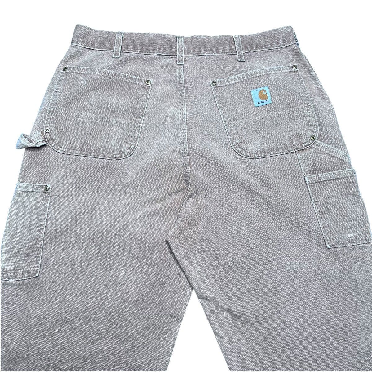 Carhartt Vtg 1990s Carhartt Tan Double Knee Carpenter Dungaree Pants Size US 33 - 10 Thumbnail