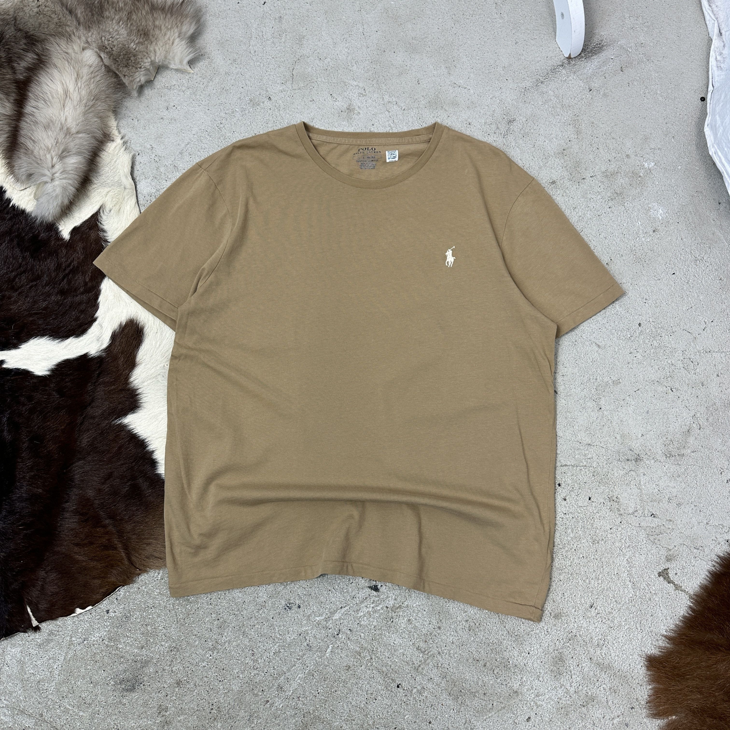 Polo Ralph Lauren Vintage Preppy Sporty Beige Polo Ralph Lauren T-shirt Y2K Size US L / EU 52-54 / 3 - 1 Thumbnail
