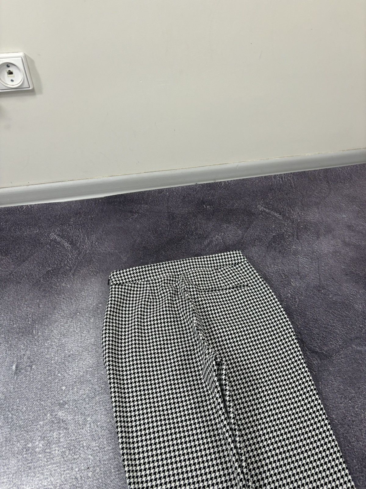 Sezane Sezane Clara Houndstooth High Waist Luxury Tapered Pants Size 26" / US 2 / IT 38 - 14 Thumbnail