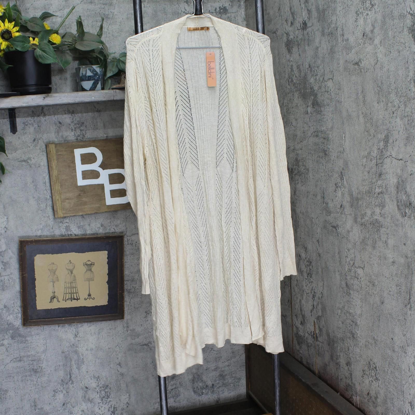 Baldinini Nwt Belldini Size Cardigan Sweater Heather Oatmeal Brown 2x Size XXL / US 16-18 / IT 52-54 - 1 Thumbnail