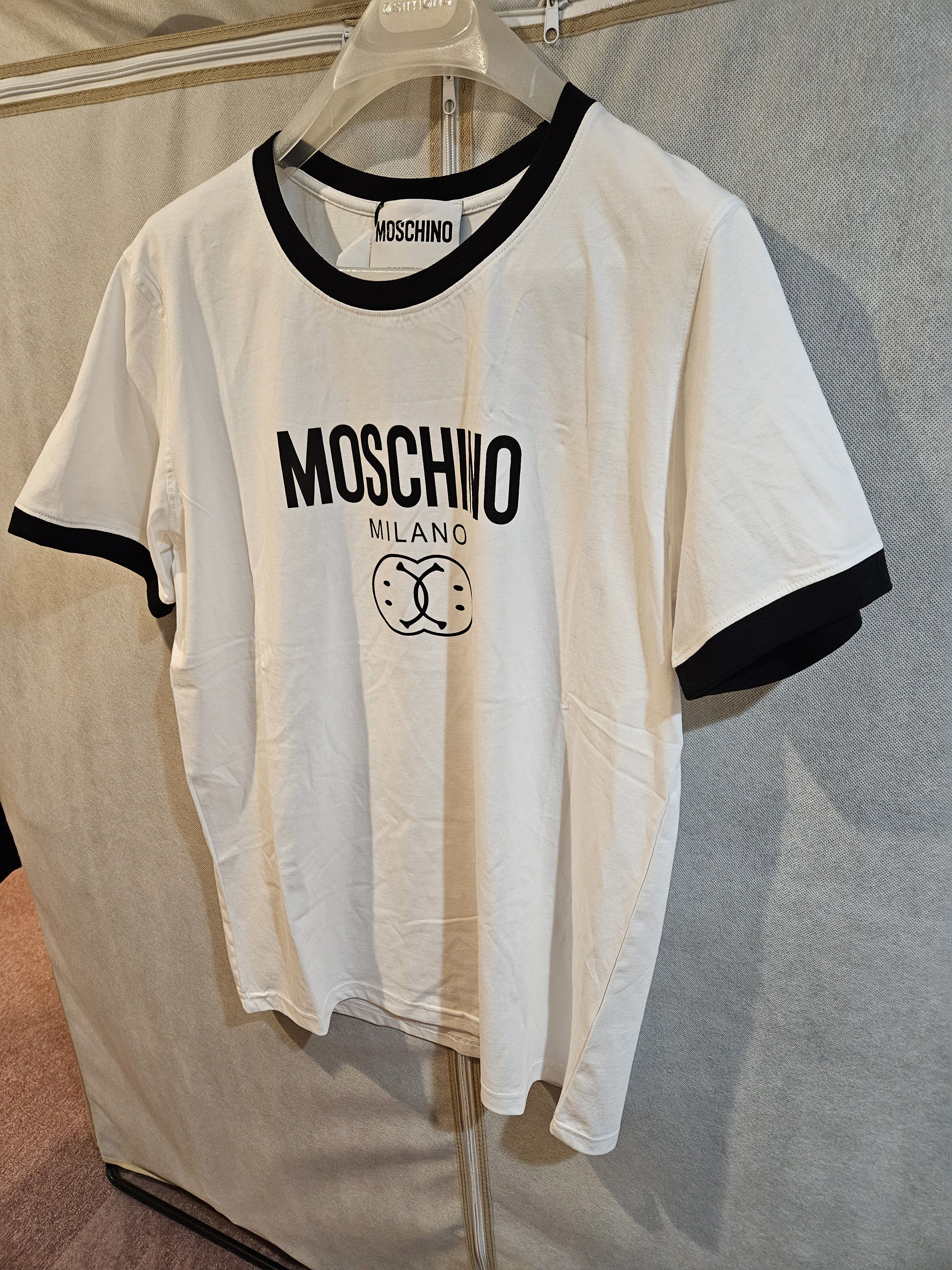 Moschino White Double Smiley T-Shirt Size US M / EU 48-50 / 2 - 6 Thumbnail