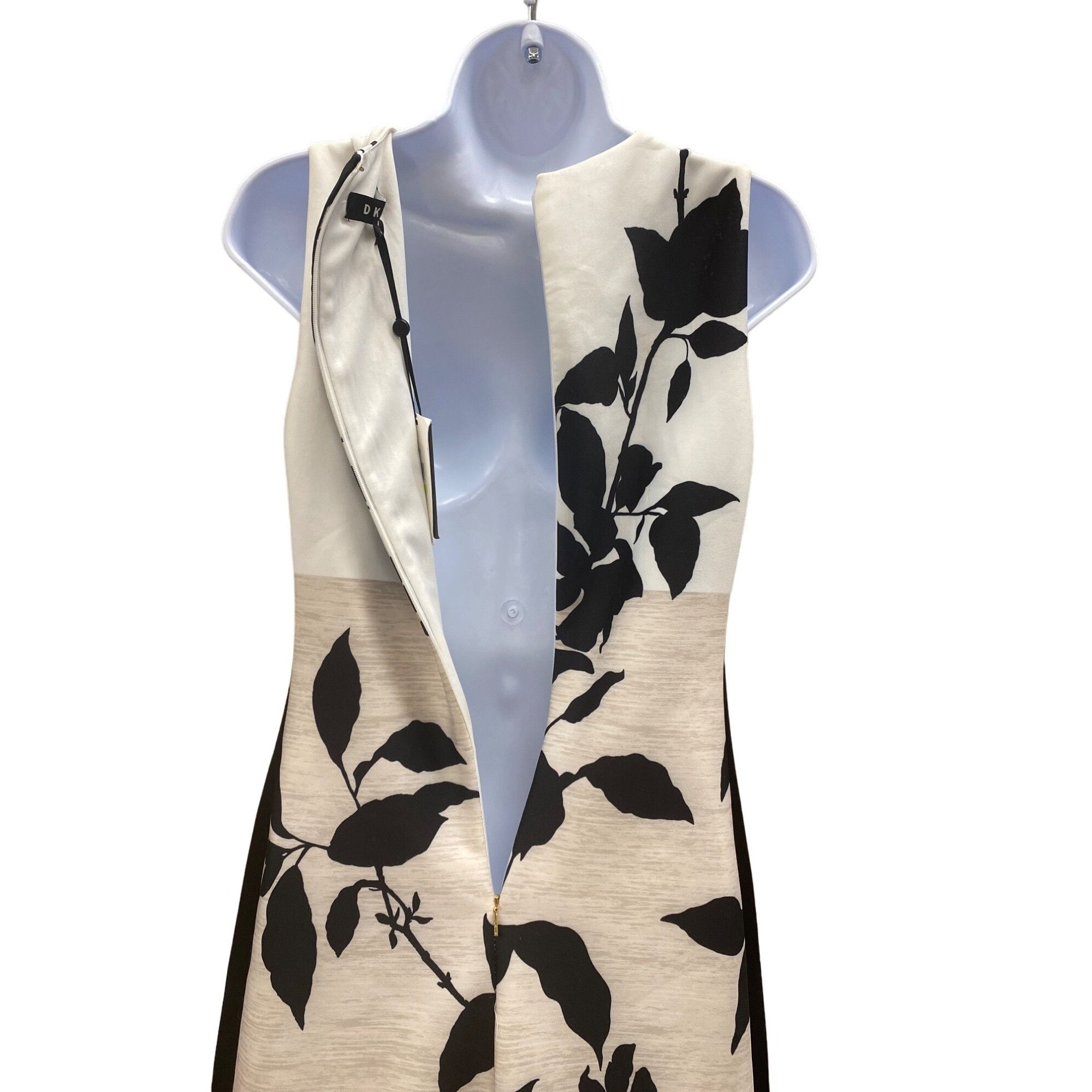 DKNY DKYN Women's Black White Dress Above Knee Sleeveless Size 4 Size S / US 4 / IT 40 - 9 Thumbnail