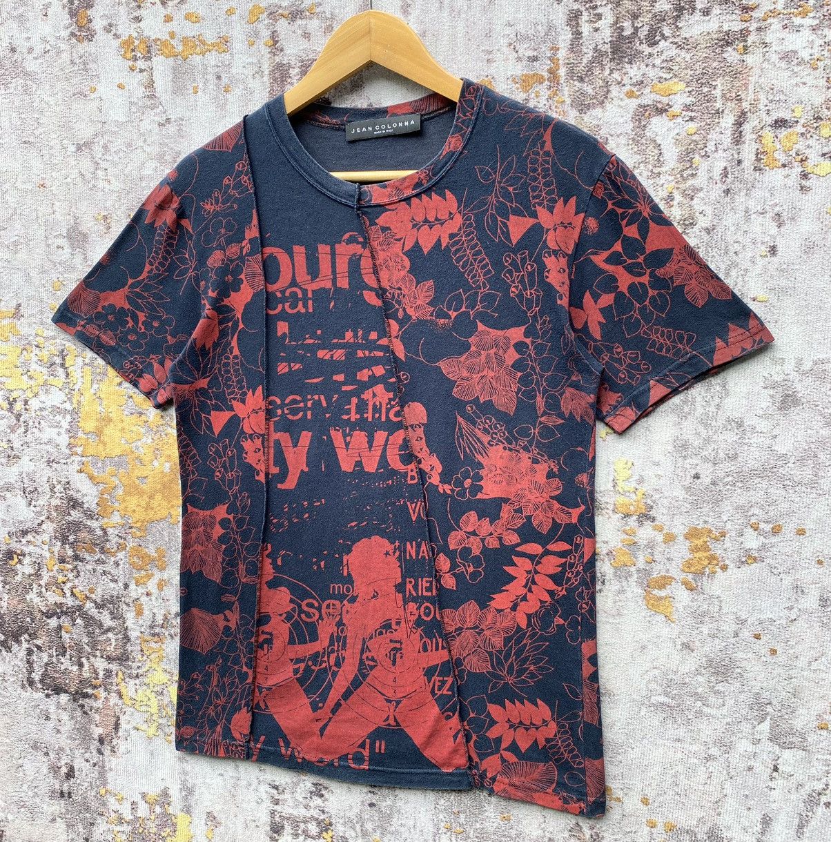 Vintage Jean Colonna Floral Graphic Sexy Girl Shirt Fashion Designer Size US S / EU 44-46 / 1 - 3 Thumbnail