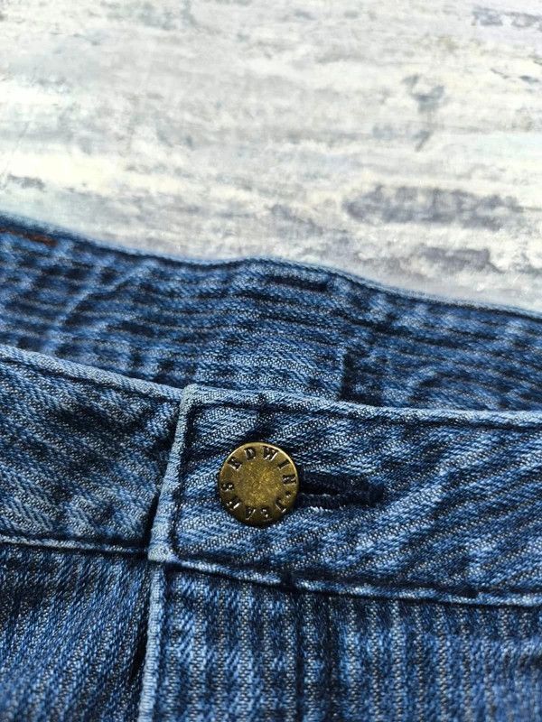 Edwin Edwin "Broken Slim" Made in japan Jeans Very Rare 80s 90s Size US 31 - 5 Thumbnail