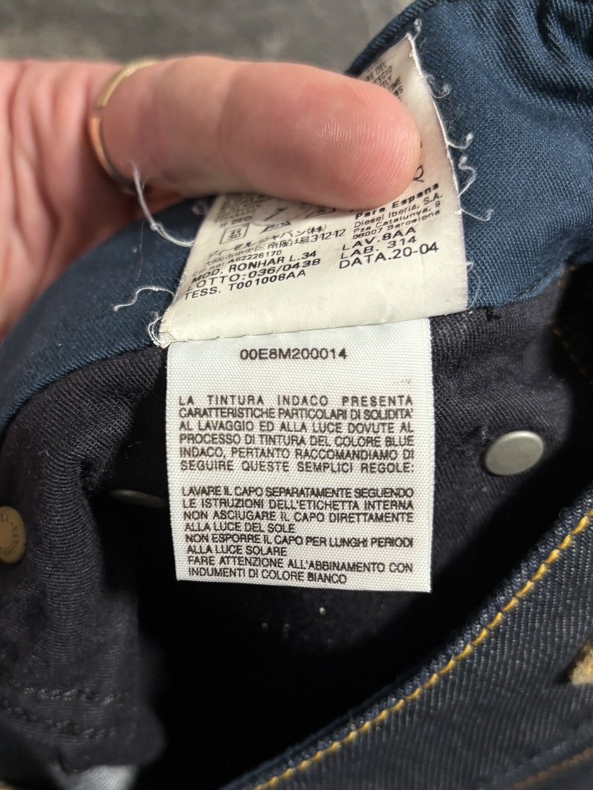 Diesel 2004 Diesel Jeans Ronhar Waxed Luster Slimane Flared VIntage Size US 31 - 14 Thumbnail