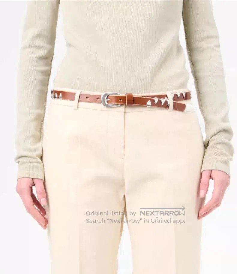 Our Legacy Our Legacy Caramel Leather Studded Belt. Size ONE SIZE - 4 Thumbnail