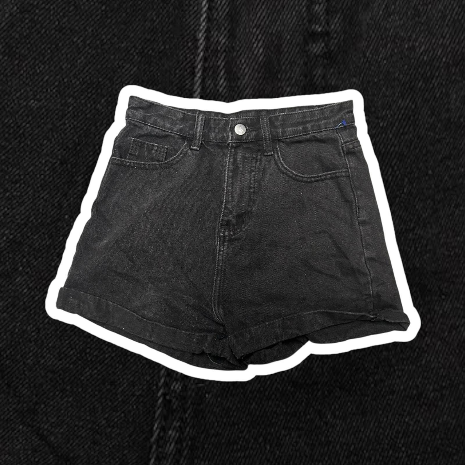 Shein Stylish Black Denim Shorts by Shein Size US 30 / EU 46 - 1 Thumbnail