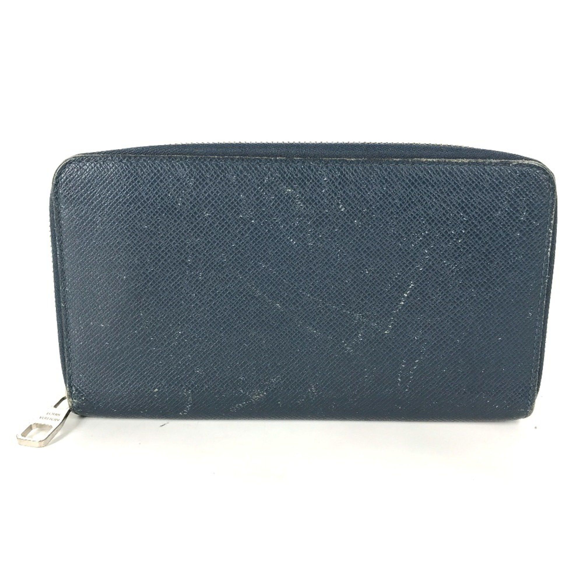 Louis Vuitton M30515 Taiga Travel Case Zip Around Long Wallet Ocean blue