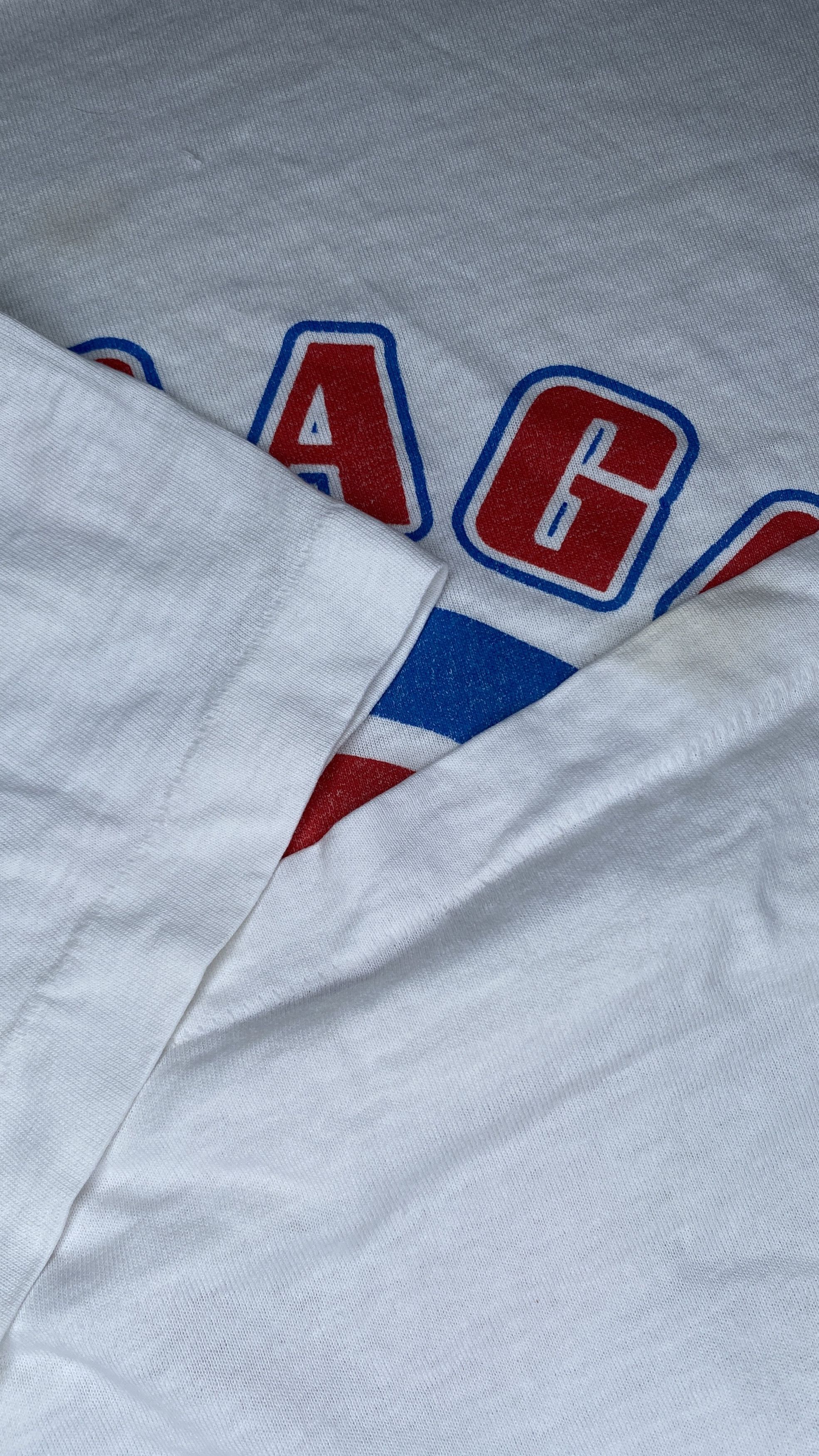 MLB 1992 Chicago Cubs MLB Distressed Thrashed Vintage Tee White Size US XL / EU 56 / 4 - 7 Thumbnail