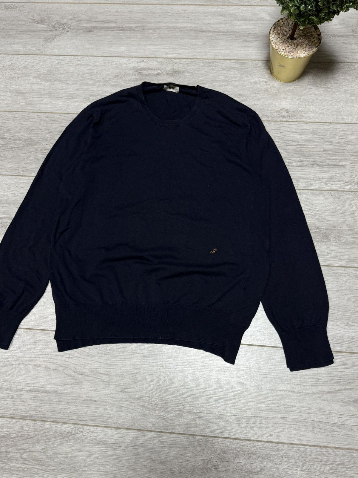 Acne Studios Acne Studios Atlas A logo sweater jumper crewneck Size US XL / EU 56 / 4 - 4 Thumbnail