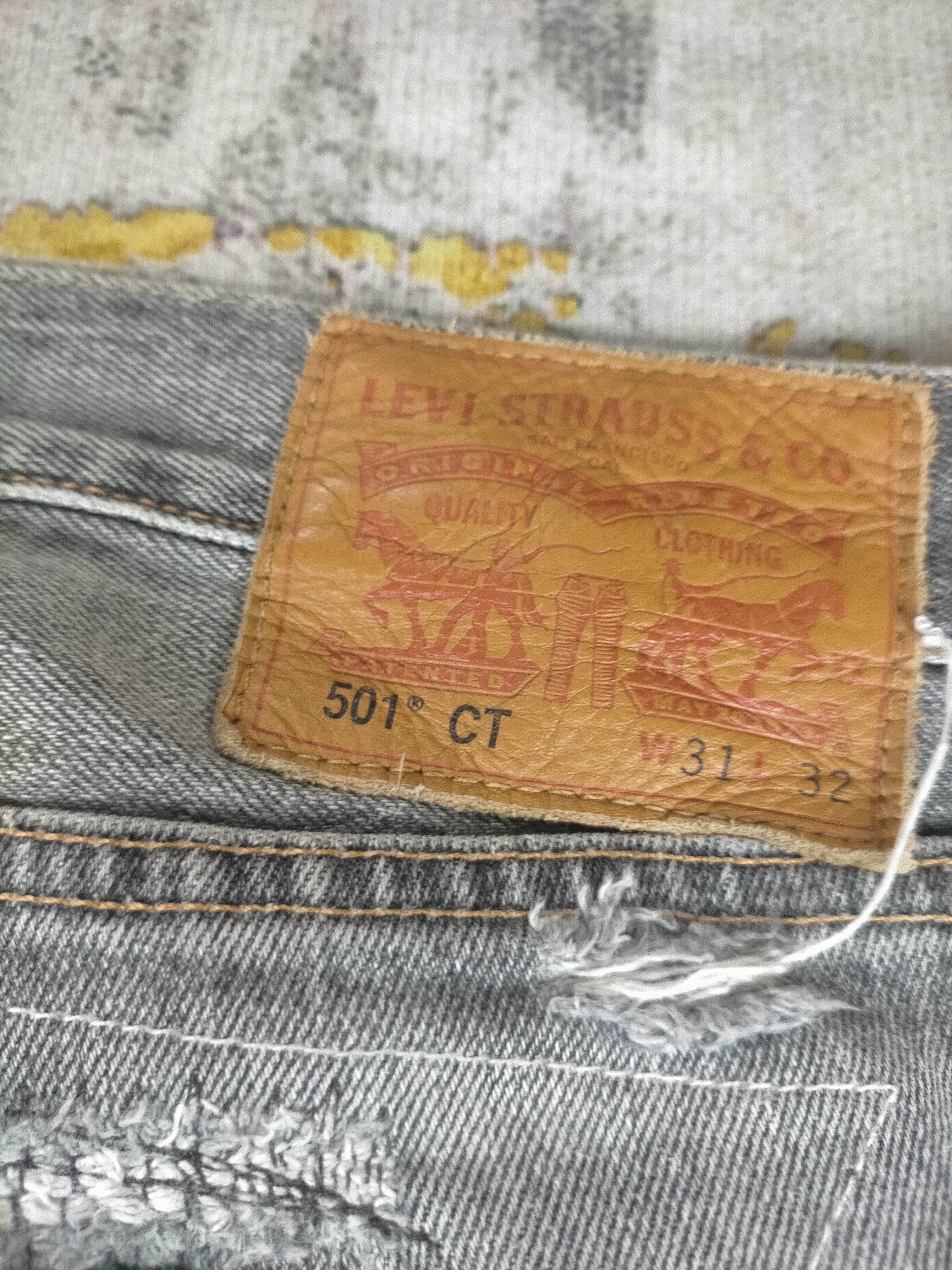 Levi's 🔥 Crazy Levis 501 CT Distressed Mudwash Jeans Size US 31 - 6 Thumbnail