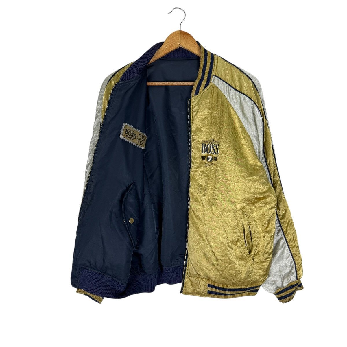 Japanese Brand 🌟SUNTORY BOSS COFFEE REVERSIBLE MA-1 BOMBER JACKET Size US L / EU 52-54 / 3 - 6 Thumbnail