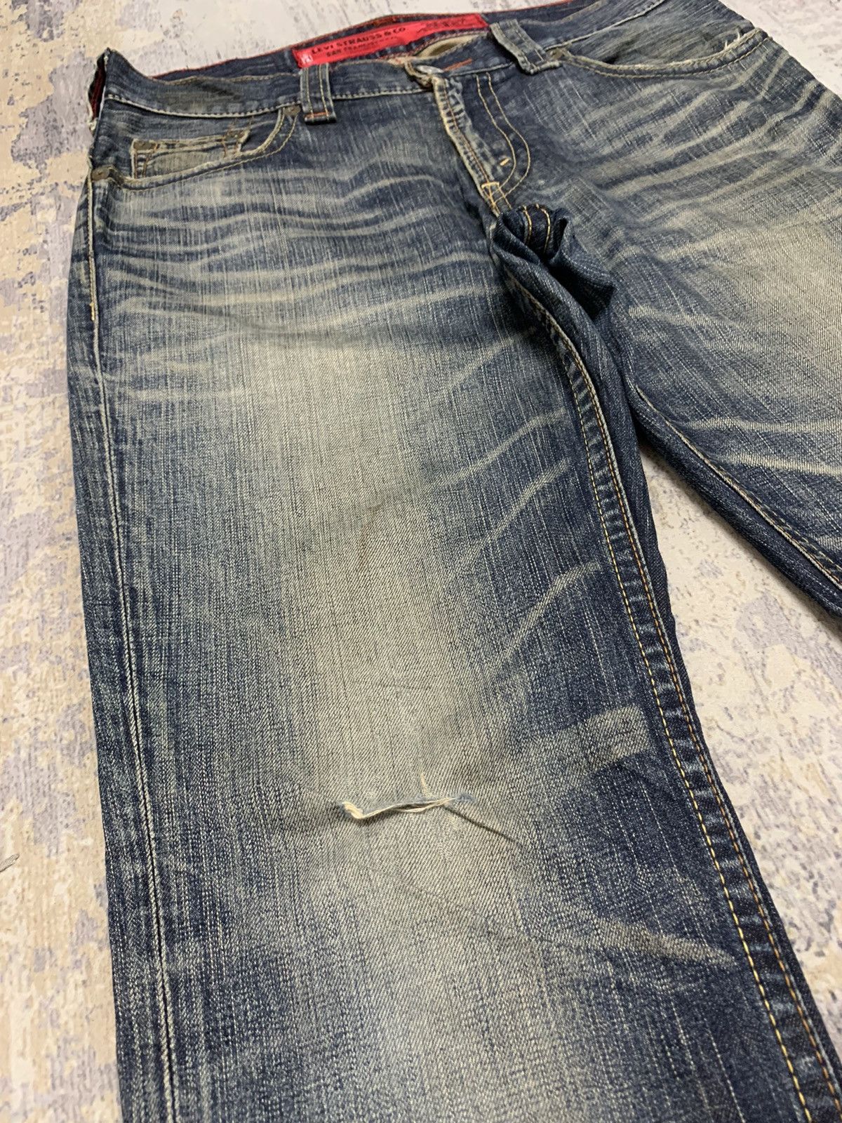 Levi's VINTAGE LEVIS STONEWASHED DISTRESSED DENIM JEANS 33x32.5 Size US 33 - 6 Thumbnail