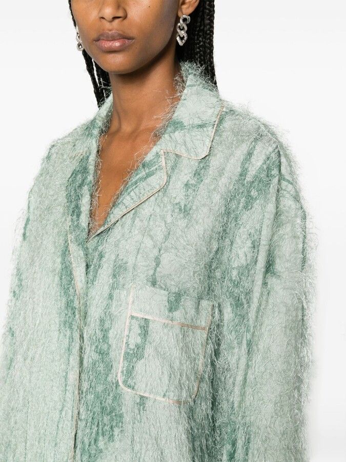 Amiri o1y0425 Patterned Shirt in Green Size S / US 4 / IT 40 - 5 Thumbnail