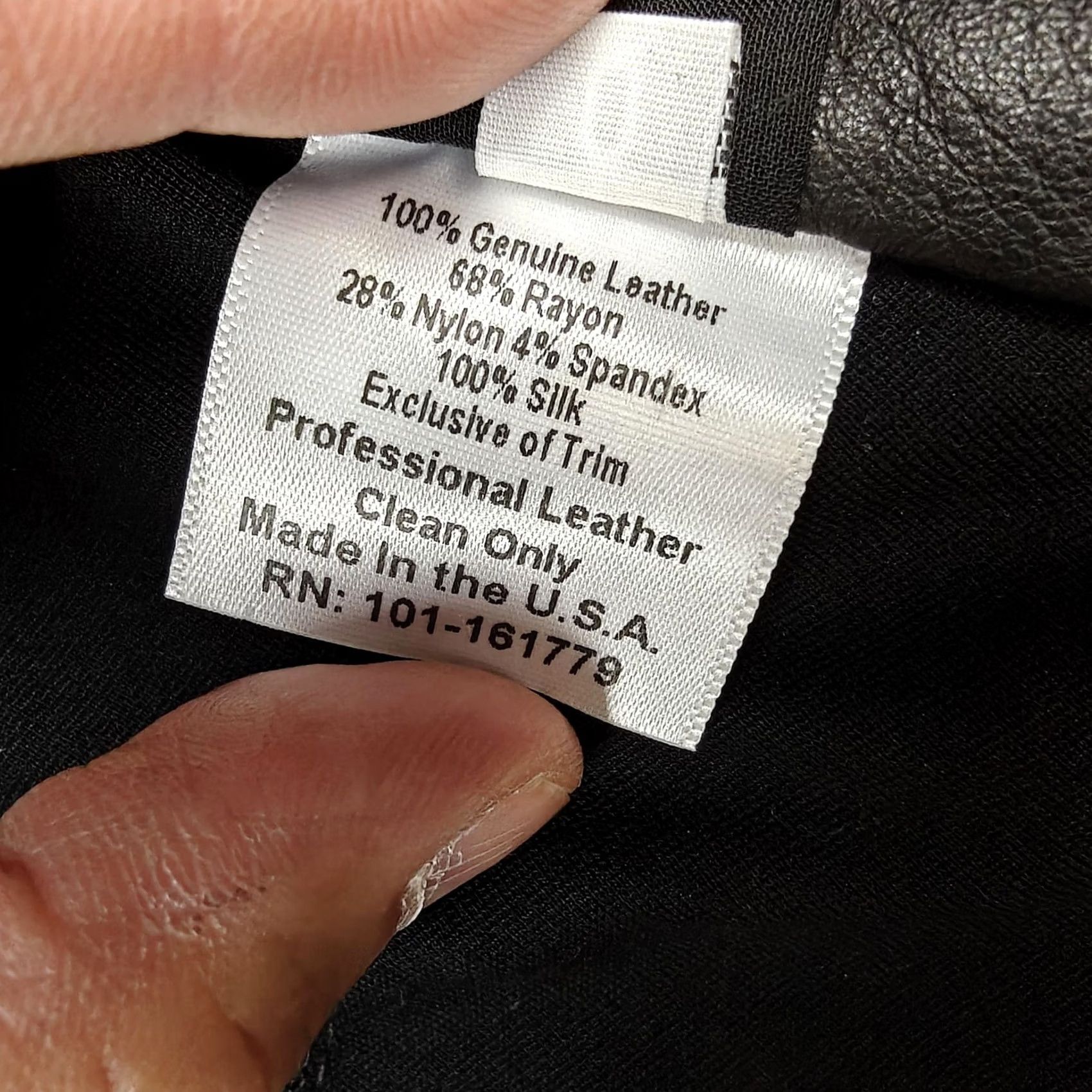 Vintage Illia Jacket Womens Black Leather Croc Embossed Moto Asym Zip Pockets Stretch 0 Size XS / US 0-2 / IT 36-38 - 6 Thumbnail