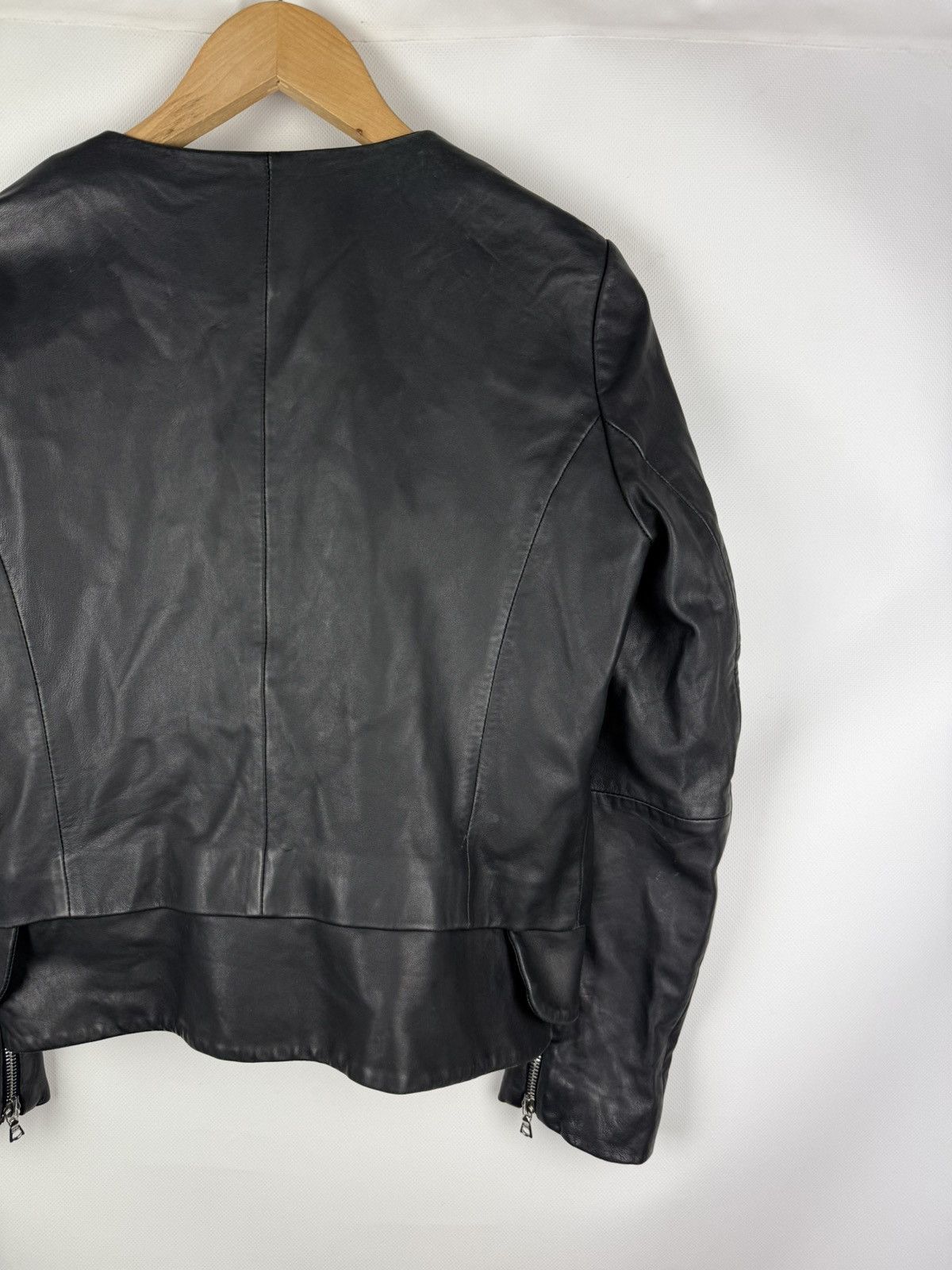 Sandro Sandro Paris Ladies Lamb Leather Biker Jacket Size ~ L Size L / US 10 / IT 46 - 15 Thumbnail