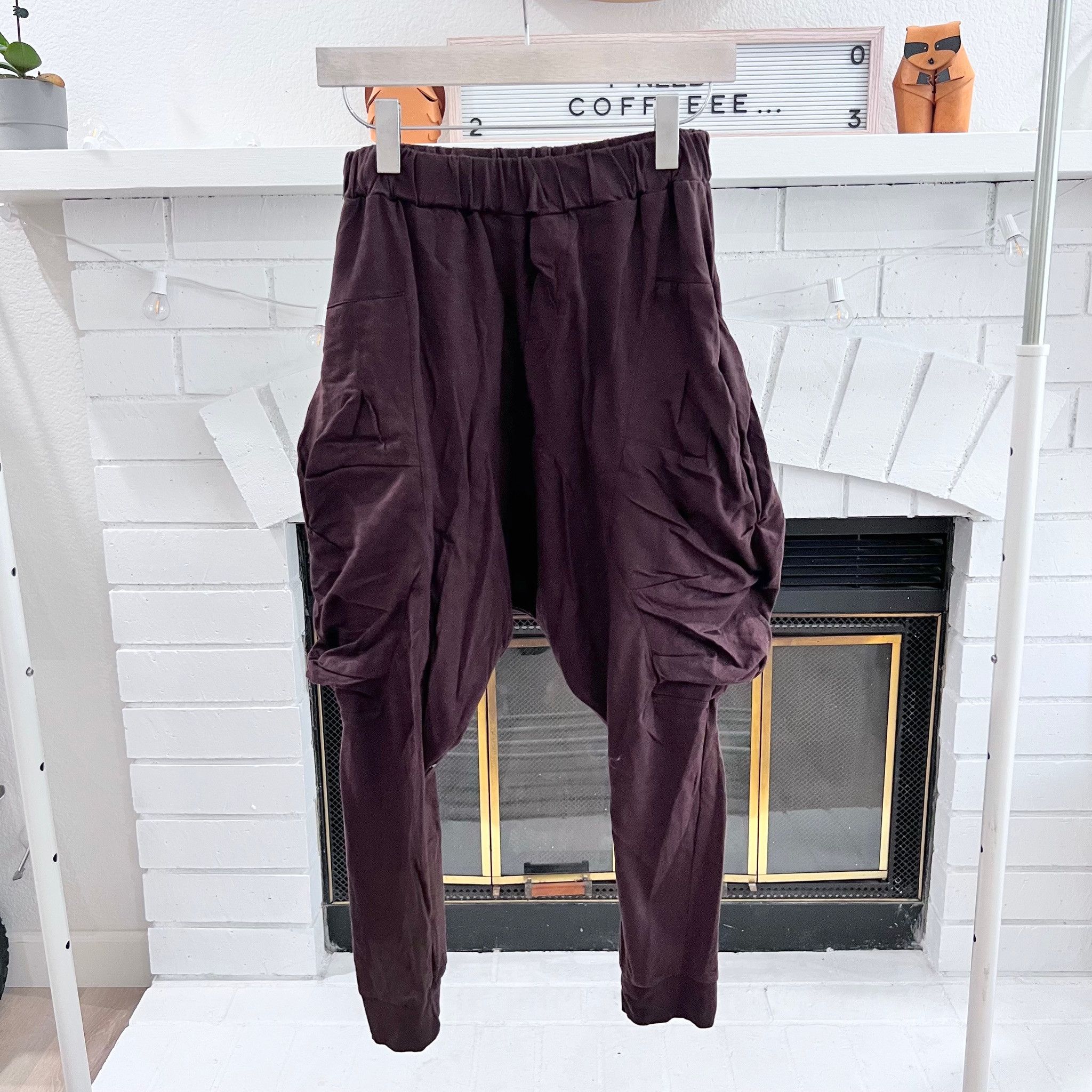 Other Balloon Thigh Cropped Back Pockets Cotton Cropped Sweatpants Size US 31 - 1 Thumbnail