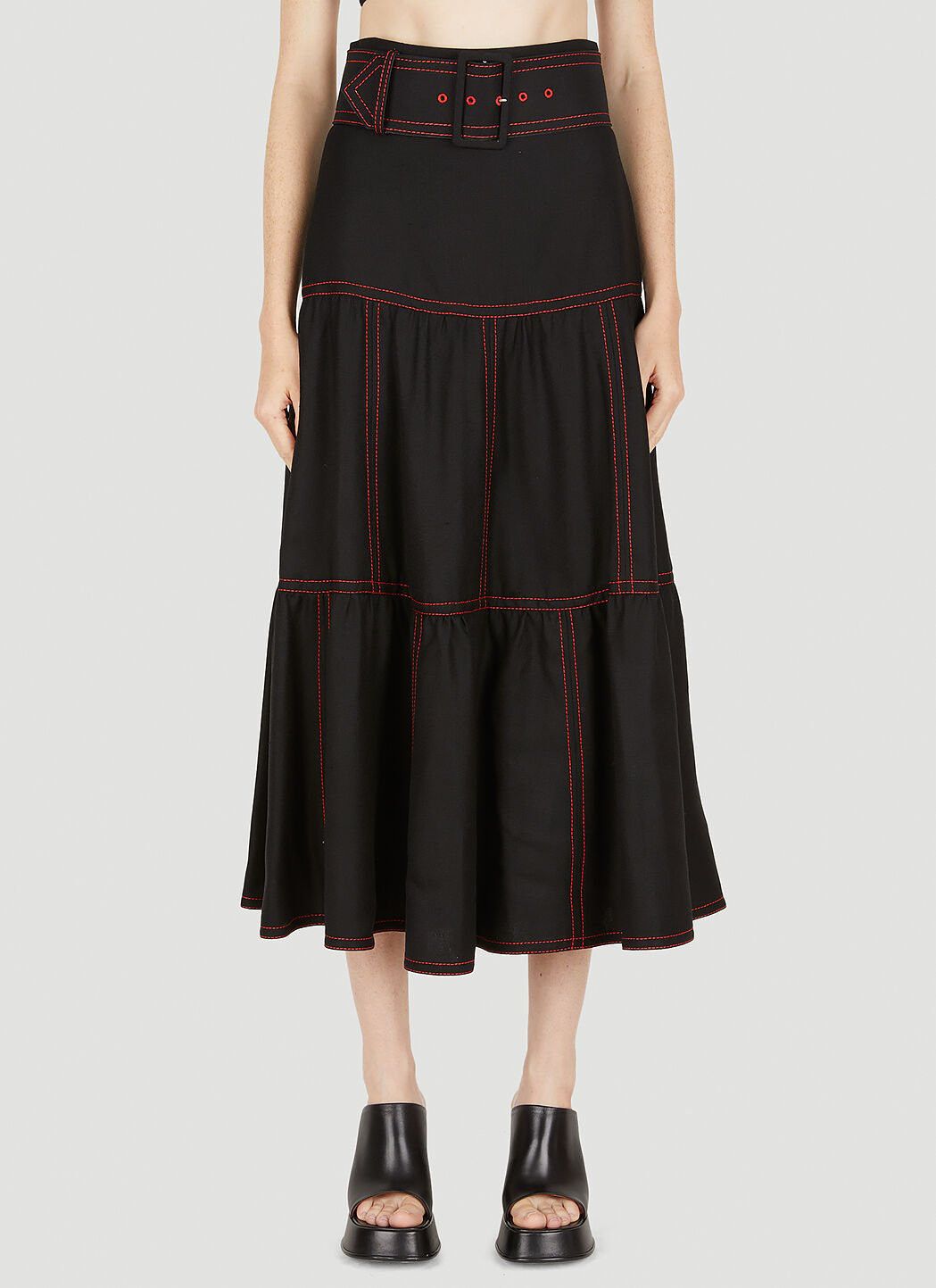Gucci Tiered Mid Length Skirt Size 26" / US 2 / IT 38 - 1 Thumbnail