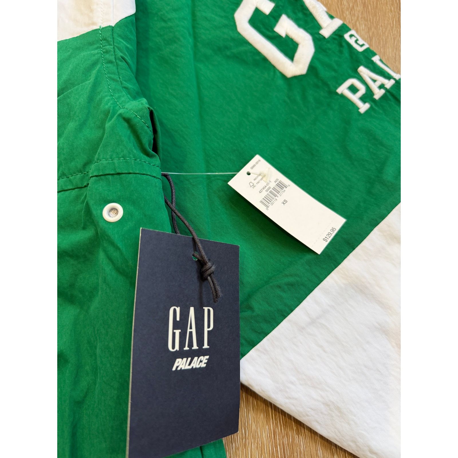 Gap Palace x Gap Windbreaker Anorak White Green NWT Size US XS / EU 42 / 0 - 4 Thumbnail