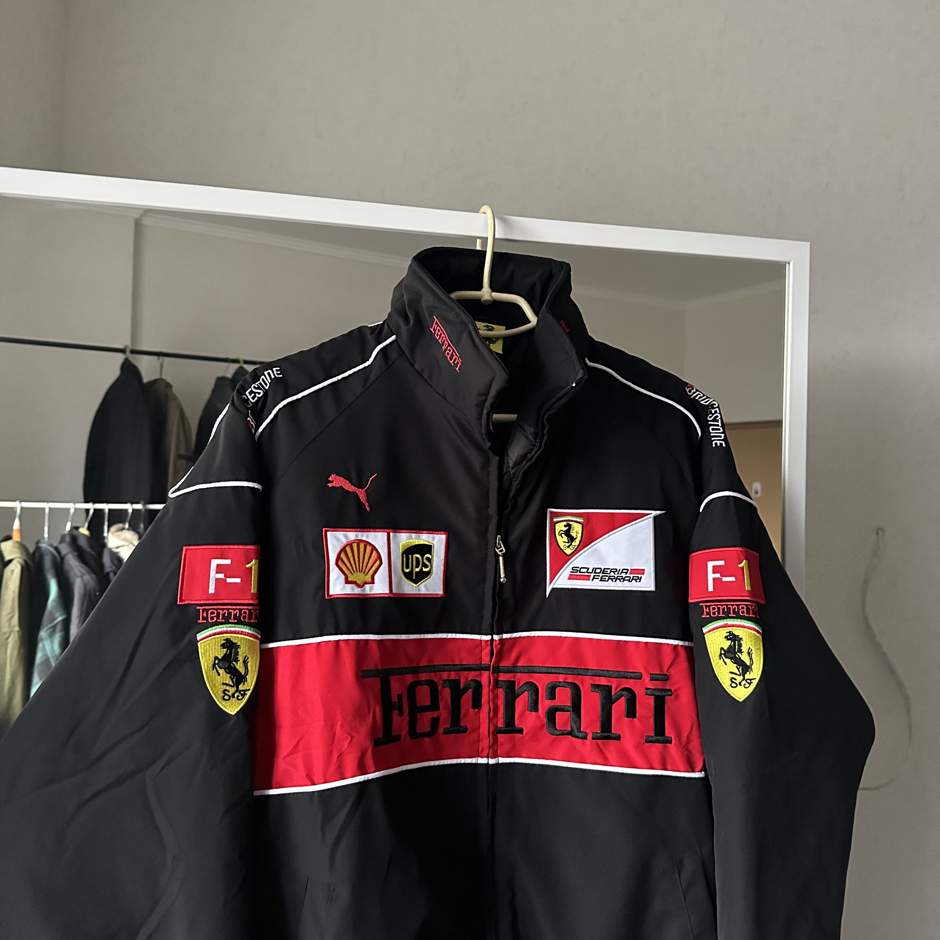Ferrari × Vintage Ferrari Vintage Big Logo Vintage Nylon Light Bomber Jacket Size US L / EU 52-54 / 3 - 2 Thumbnail