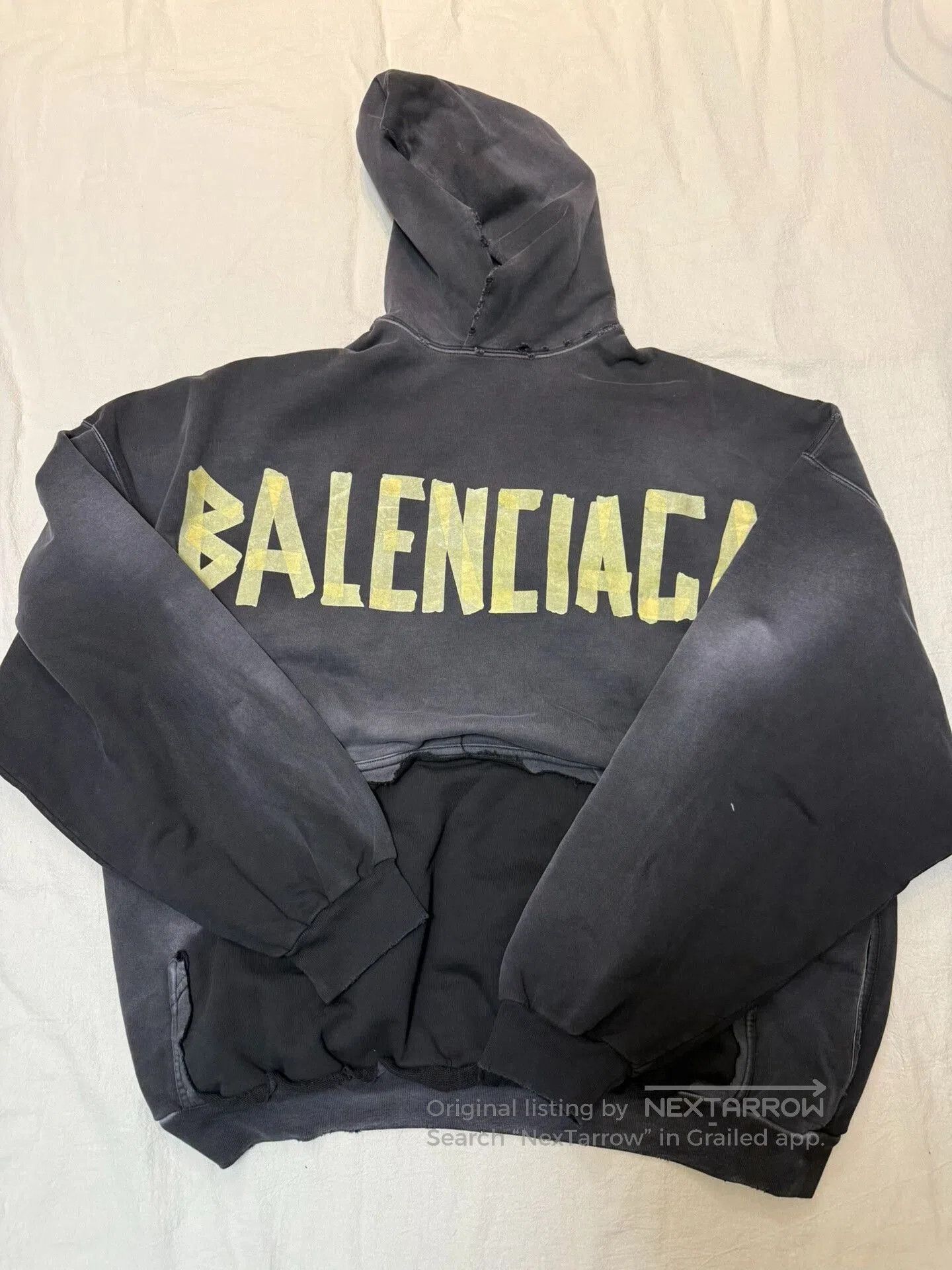 Balenciaga Balenciaga Distressed Graphic Hoodie Sweatshirt. Size US L / EU 52-54 / 3 - 1 Thumbnail