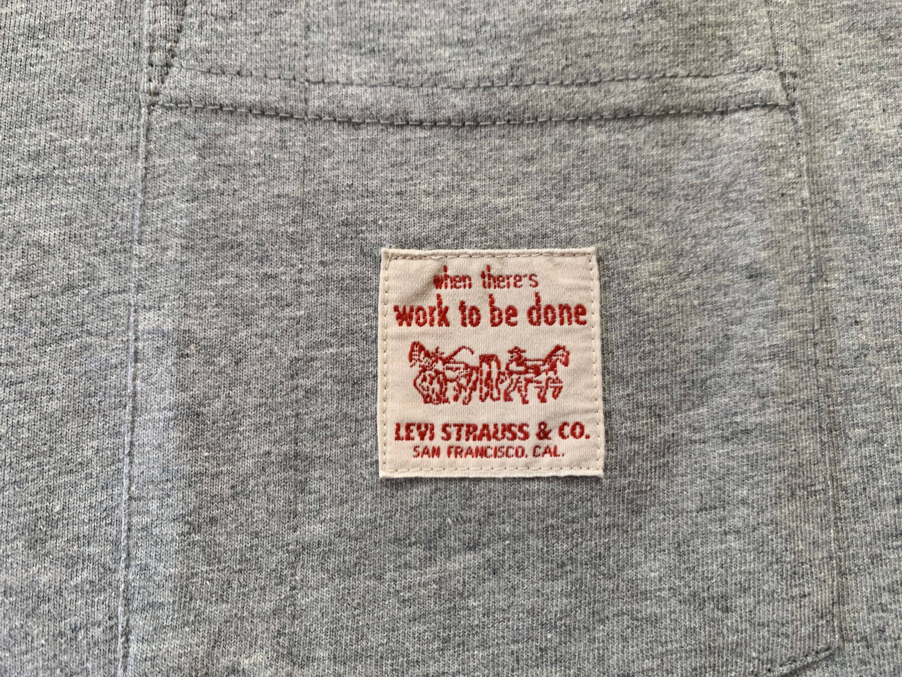 Levi's Levis Grey Cotton T Shirt Size US L / EU 52-54 / 3 - 5 Thumbnail