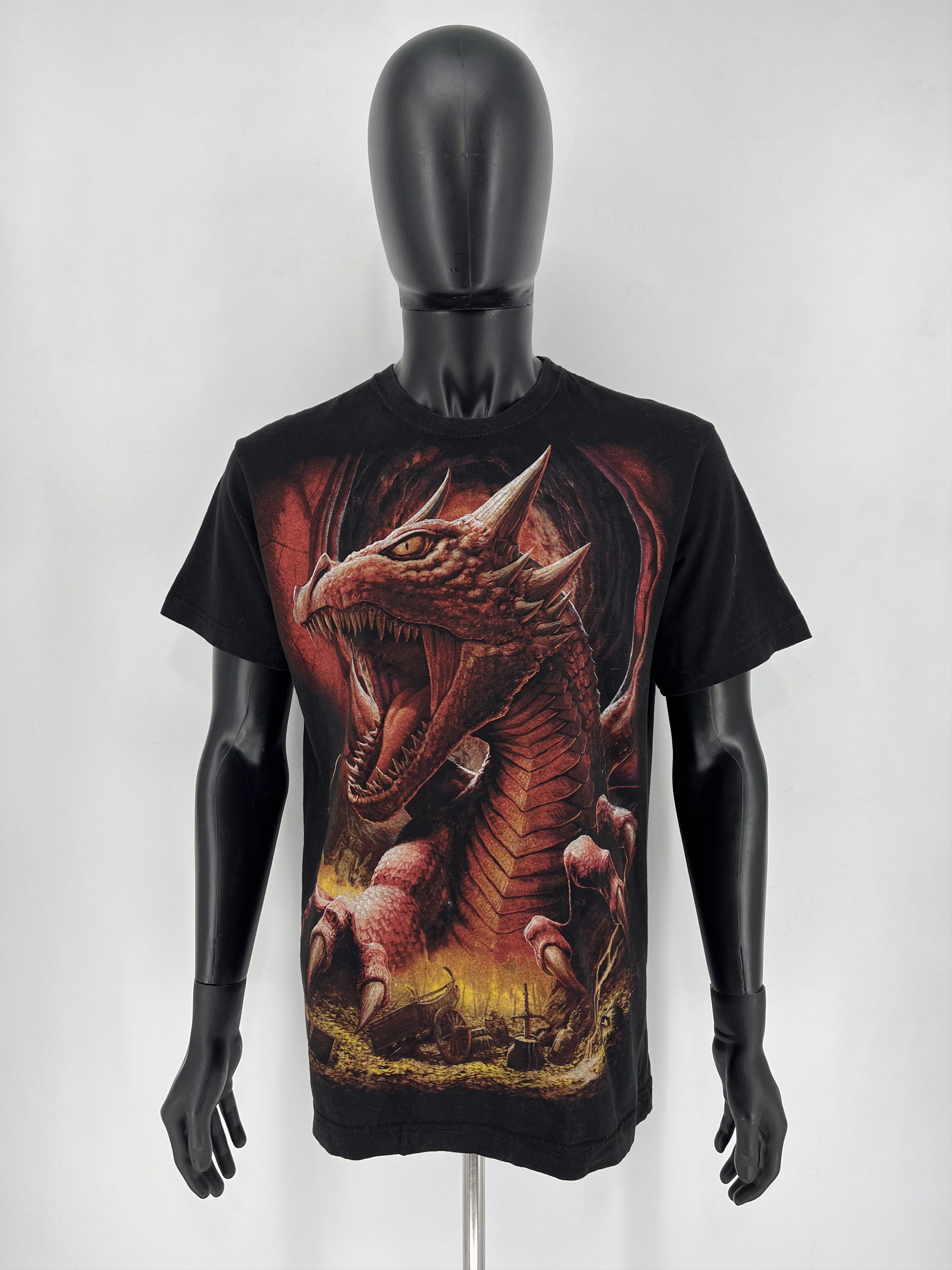 Band Tees Vintage Y2K Spiral Dragon Double sided Shirt All Over Print Size US L / EU 52-54 / 3 - 3 Thumbnail