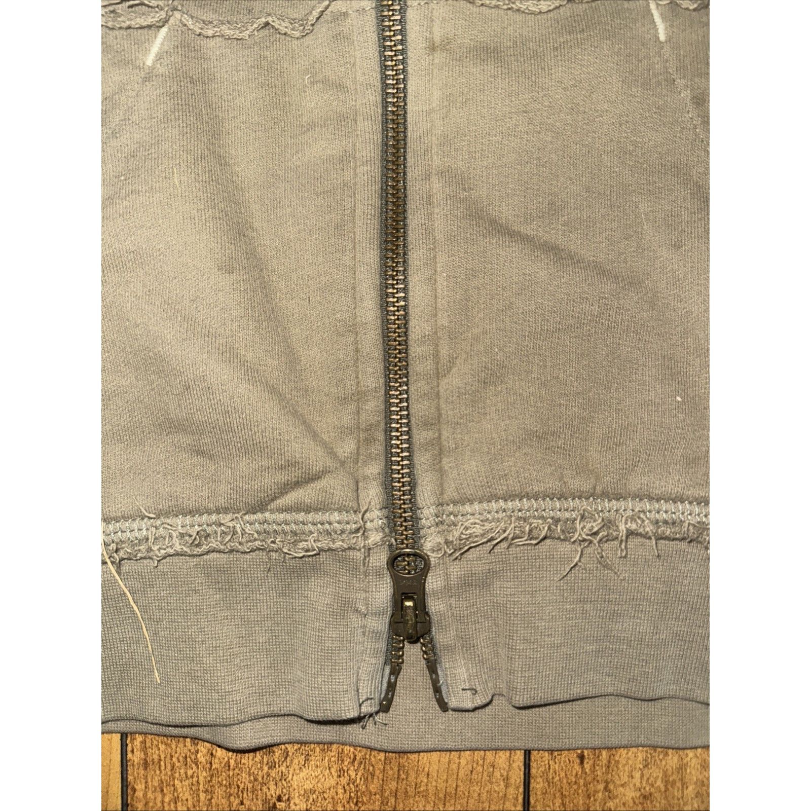 Banana Republic × Vintage Banana Republic Full Zip Hoodie Taupe L Grunge 22x22 Size US L / EU 52-54 / 3 - 2 Thumbnail