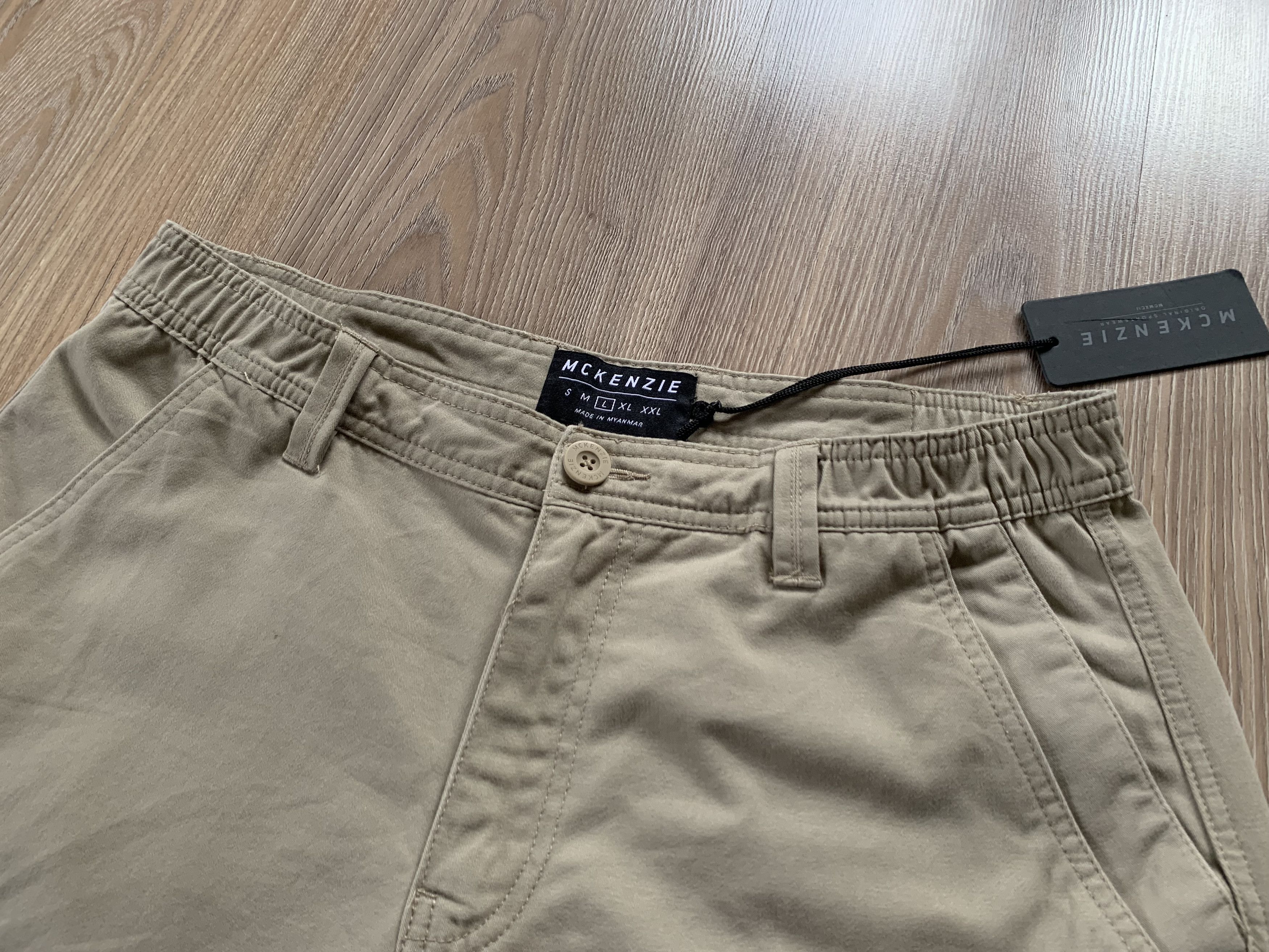 Other Mckenzie Mens Beige Cotton Cargo Shorts Size US 34 / EU 50 - 4 Thumbnail