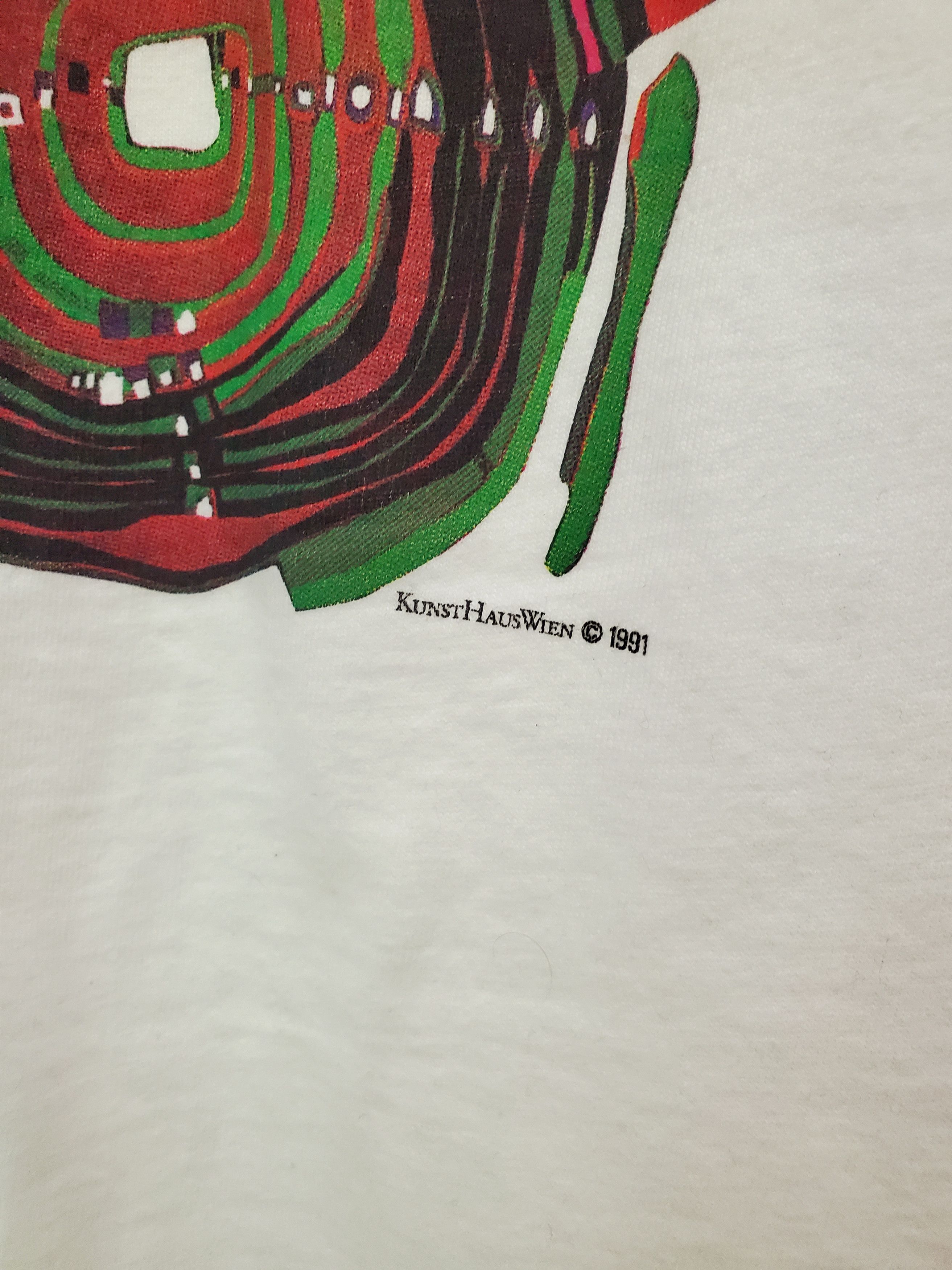 Vintage Vintage 1991 Hundertwasser T-Shirt Austrian Visual Artist M Size US M / EU 48-50 / 2 - 3 Thumbnail