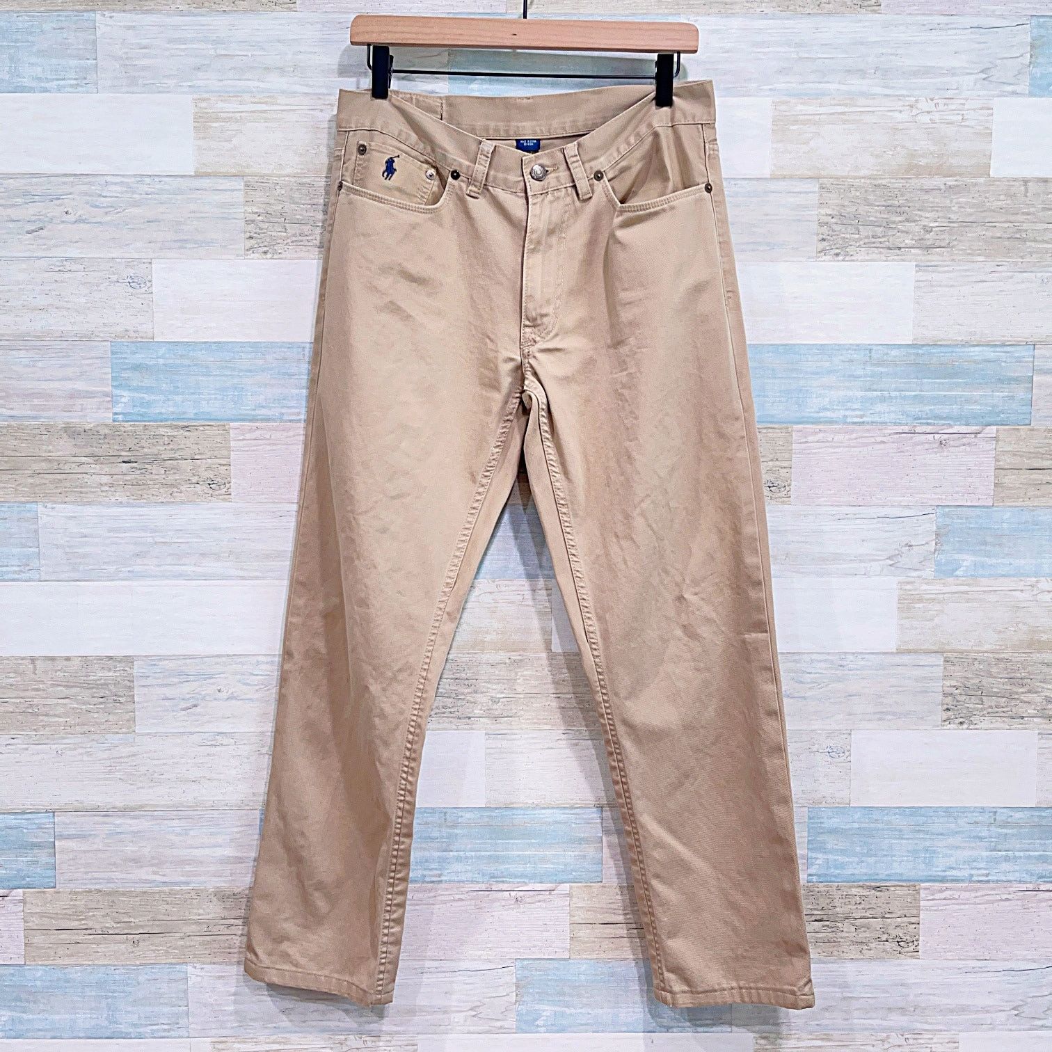 Polo Ralph Lauren POLO Ralph Lauren 650 Straight Leg Jean Tan Flat Twill 30x28 Size US 30 / EU 46 - 1 Thumbnail