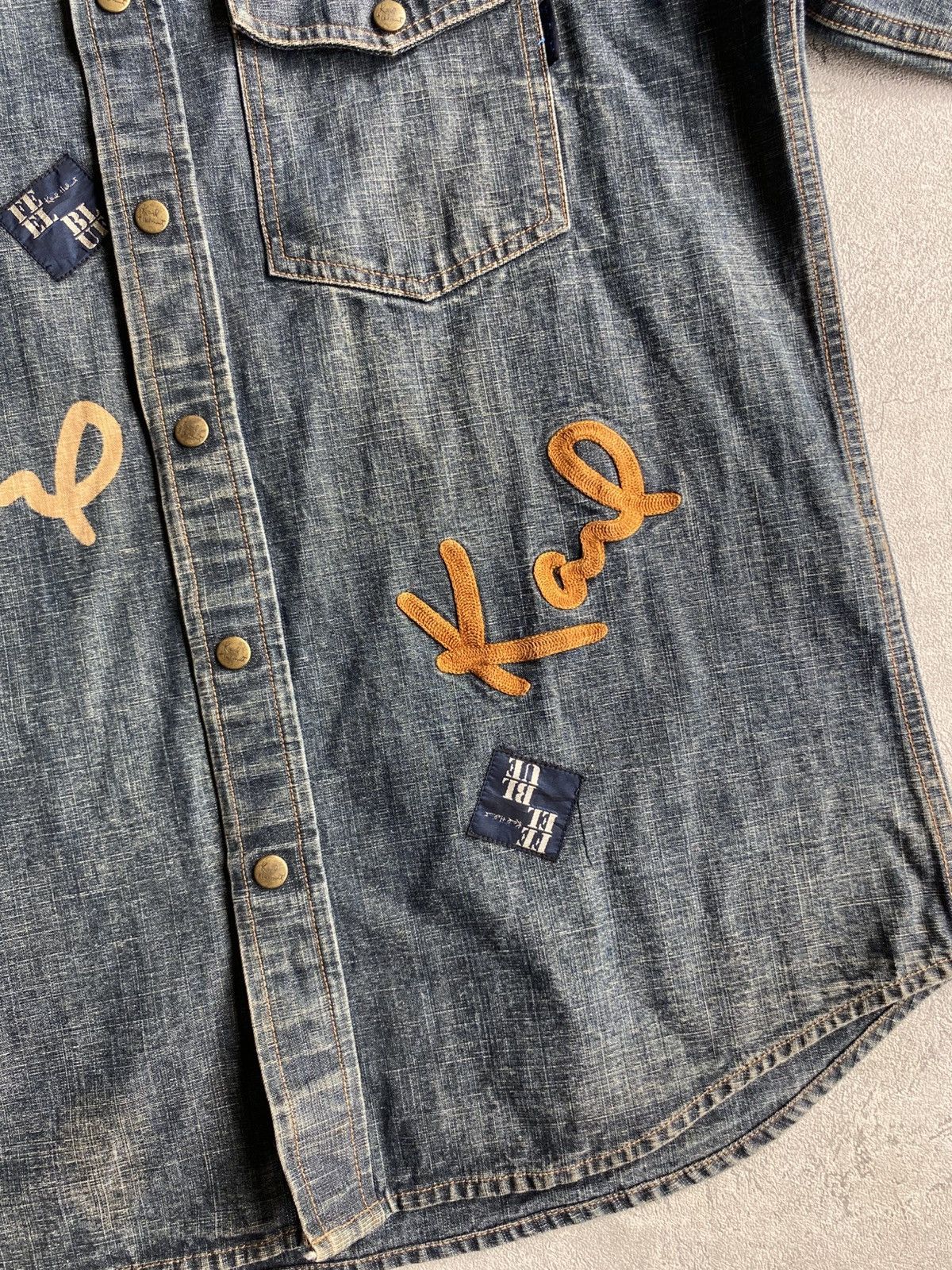 Karl Helmut Vintage Feel Blue Karl Helmut Denim Shirt Size US M / EU 48-50 / 2 - 4 Thumbnail