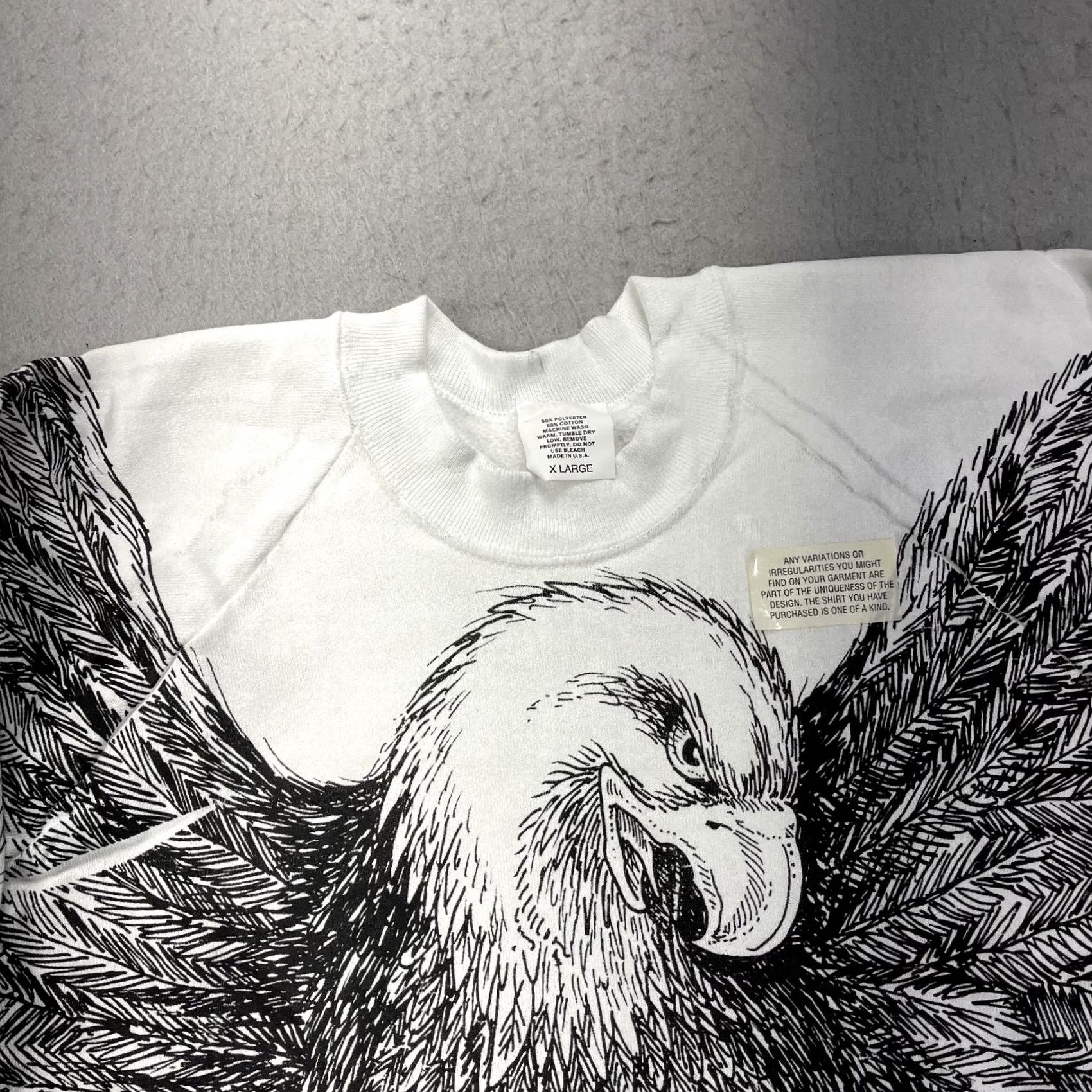 Vintage VINTAGE Nature Sweatshirt Mens XL Bald Eagle All Over Print AOP Animal Crewneck 90s Size US XL / EU 56 / 4 - 5 Thumbnail