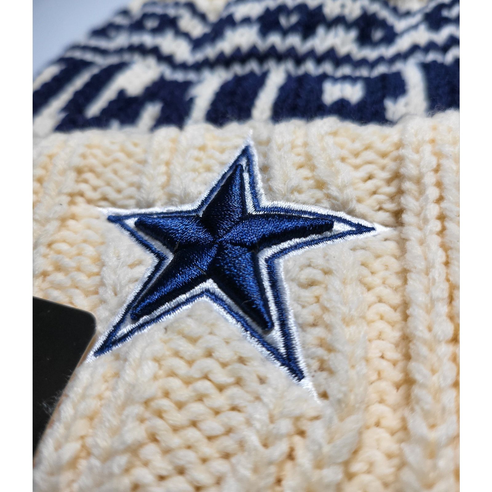 Other NWT Dallas Cowboys Chunky Knit Pom Beanie Fleece Lined Size ONE SIZE - 4 Thumbnail
