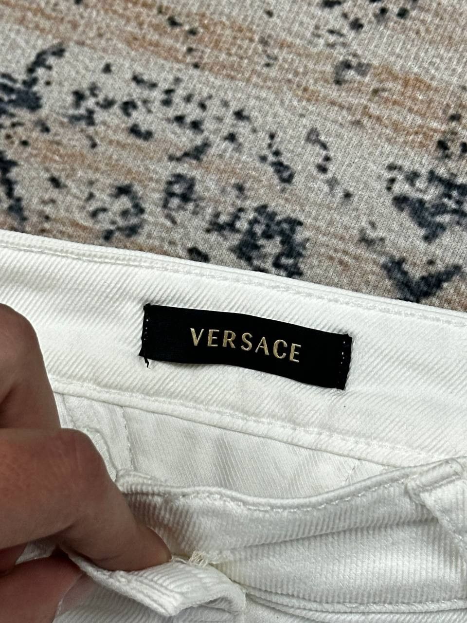 Versace Versace Summer White Denim Y2K Mini Skirt Size 25" / US 0 / IT 36 - 7 Thumbnail