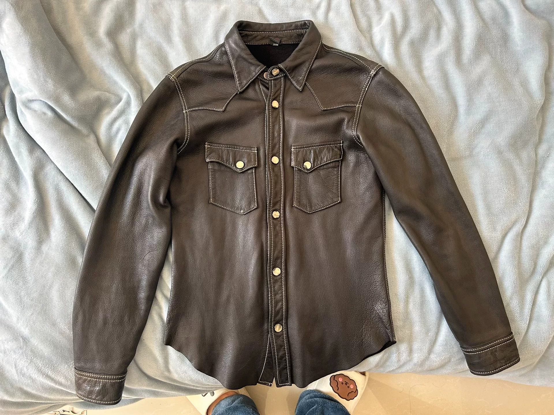 The Flat Head Soft Leather Western Style Shirt Size US S / EU 44-46 / 1 - 1 Thumbnail