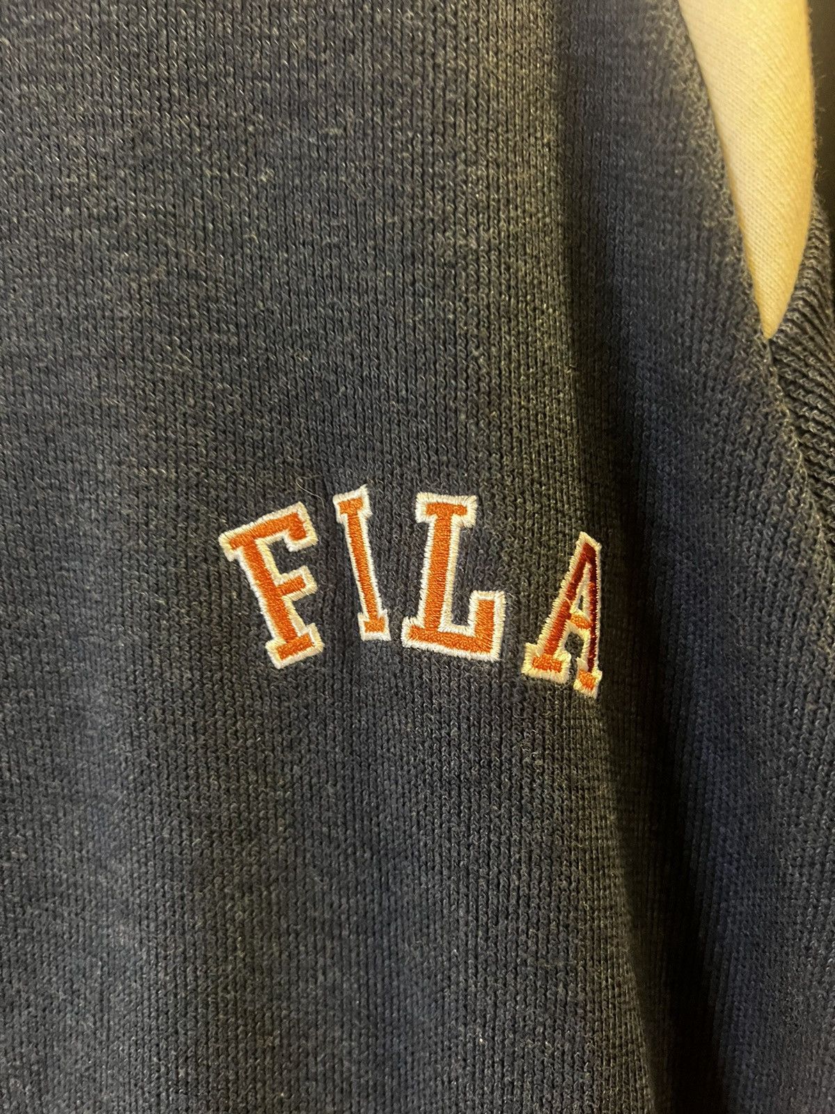 Fila × Vintage FILA Spell-out Zip-Up Short-Sleeve Size US XL / EU 56 / 4 - 4 Thumbnail