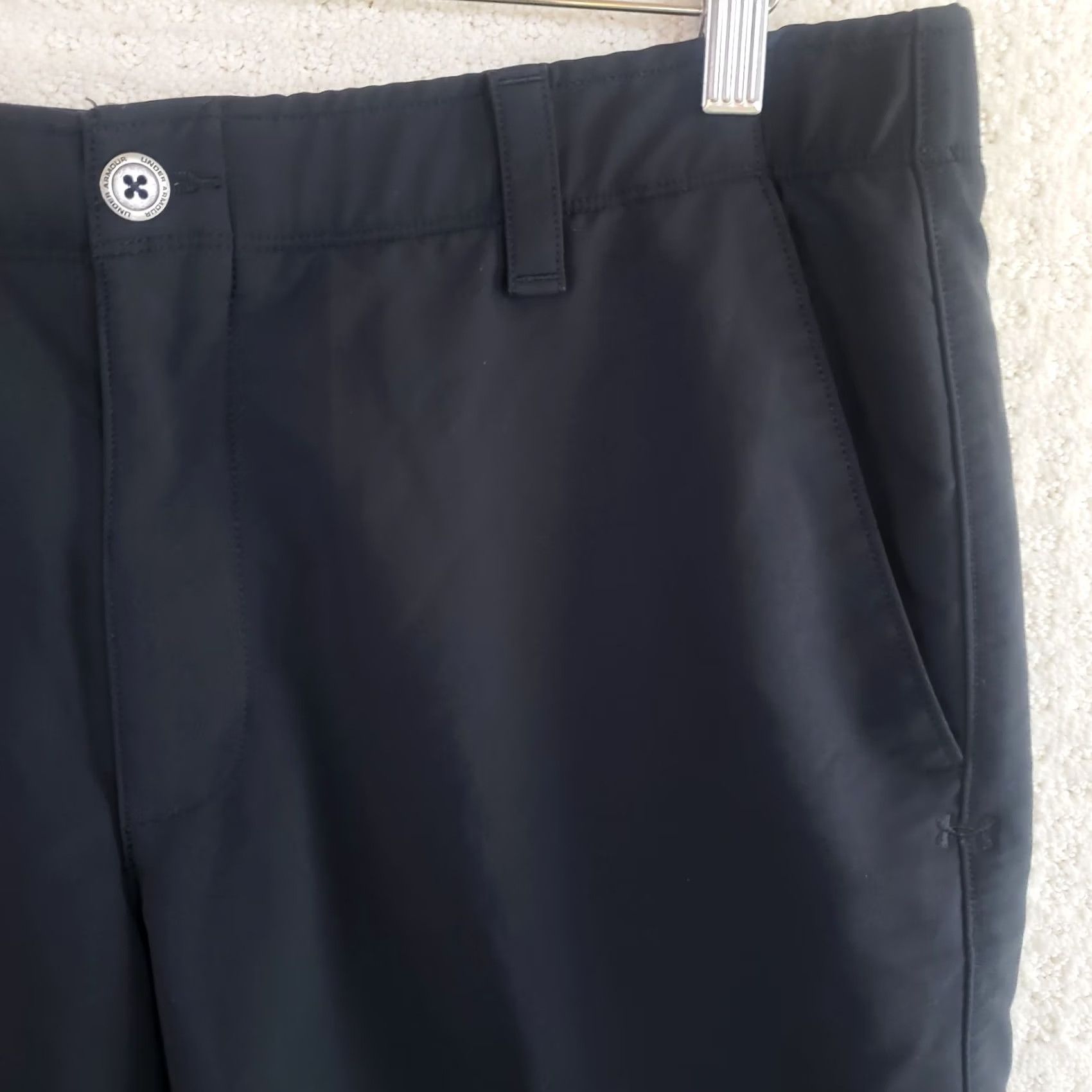 Under Armour Under Armour Shorts Mens 38 Black Golf HeatGear Stretch Performance 38x10 Size US 38 / EU 54 - 4 Thumbnail