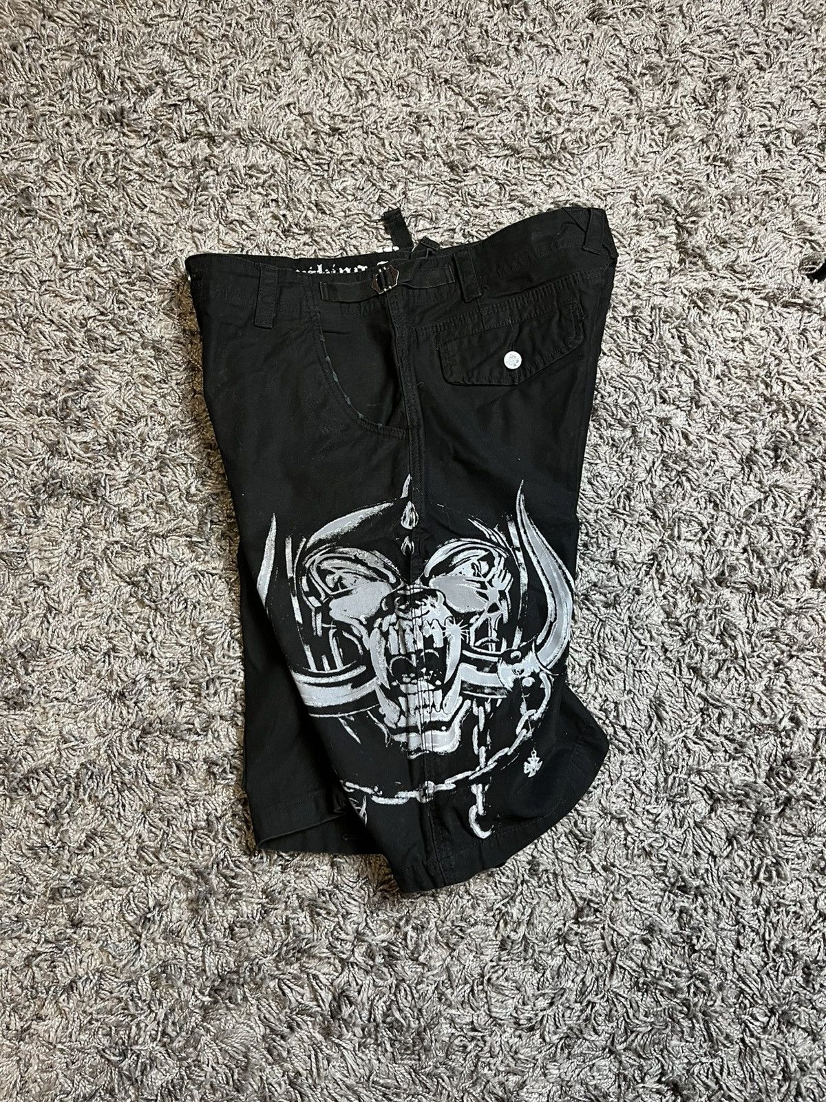Vintage Motörhead Snaggletooth Graphic Cargo Shorts - EMP Exclusive Size US 33 - 1 Thumbnail