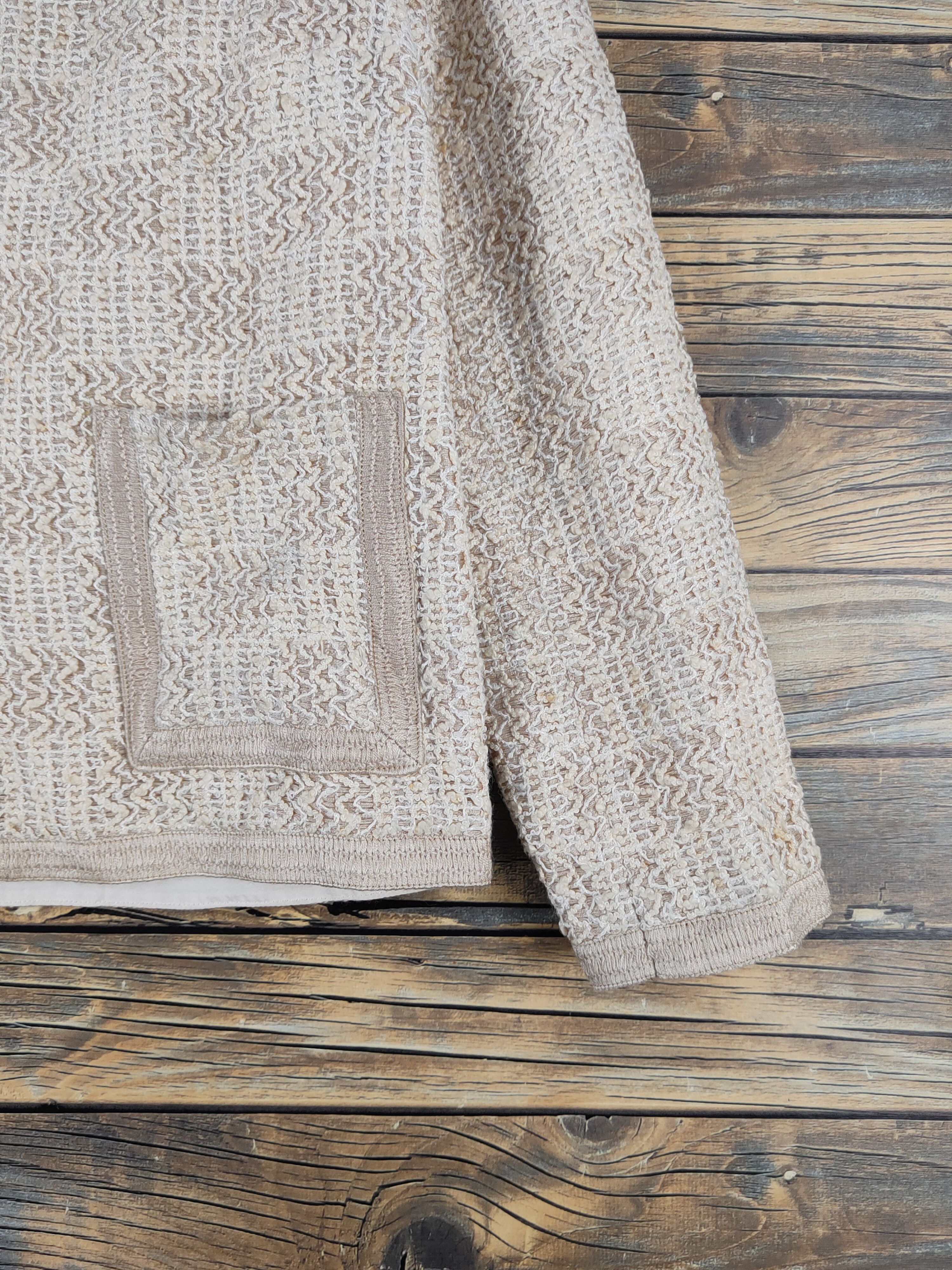 Homespun Knitwear × Japanese Brand Japanese Brand Light Brown Knitwear Cardigan #W1675 Size S / US 4 / IT 40 - 6 Thumbnail