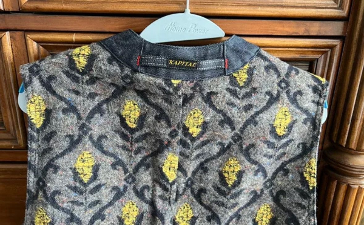 Kapital Kapital Cowboy Corn Pattern Wool Double sided Vest Size US L / EU 52-54 / 3 - 5 Thumbnail